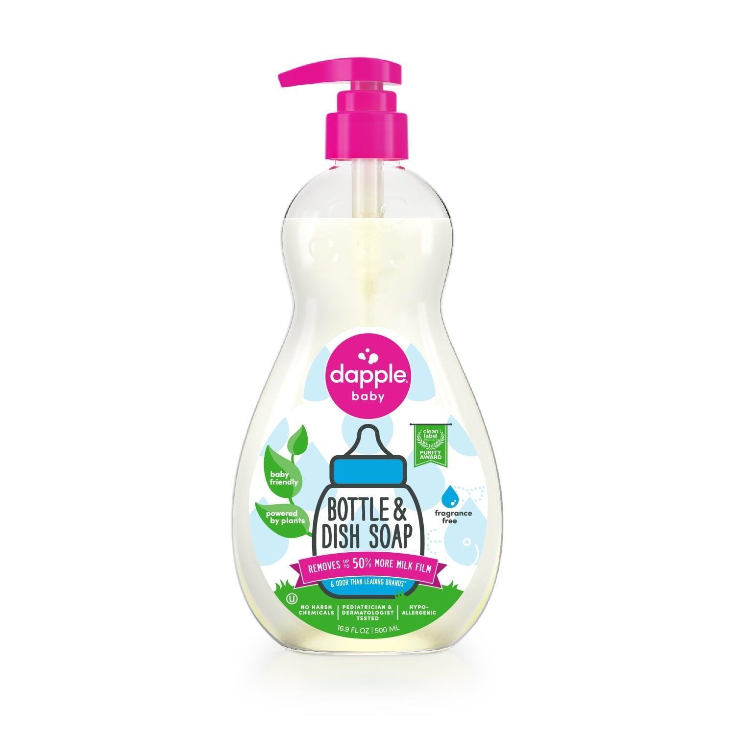 Dapple Baby Bottle and Dish Soap for Baby Products, Fragrance-Free, 16.9 fl oz - ClubOn