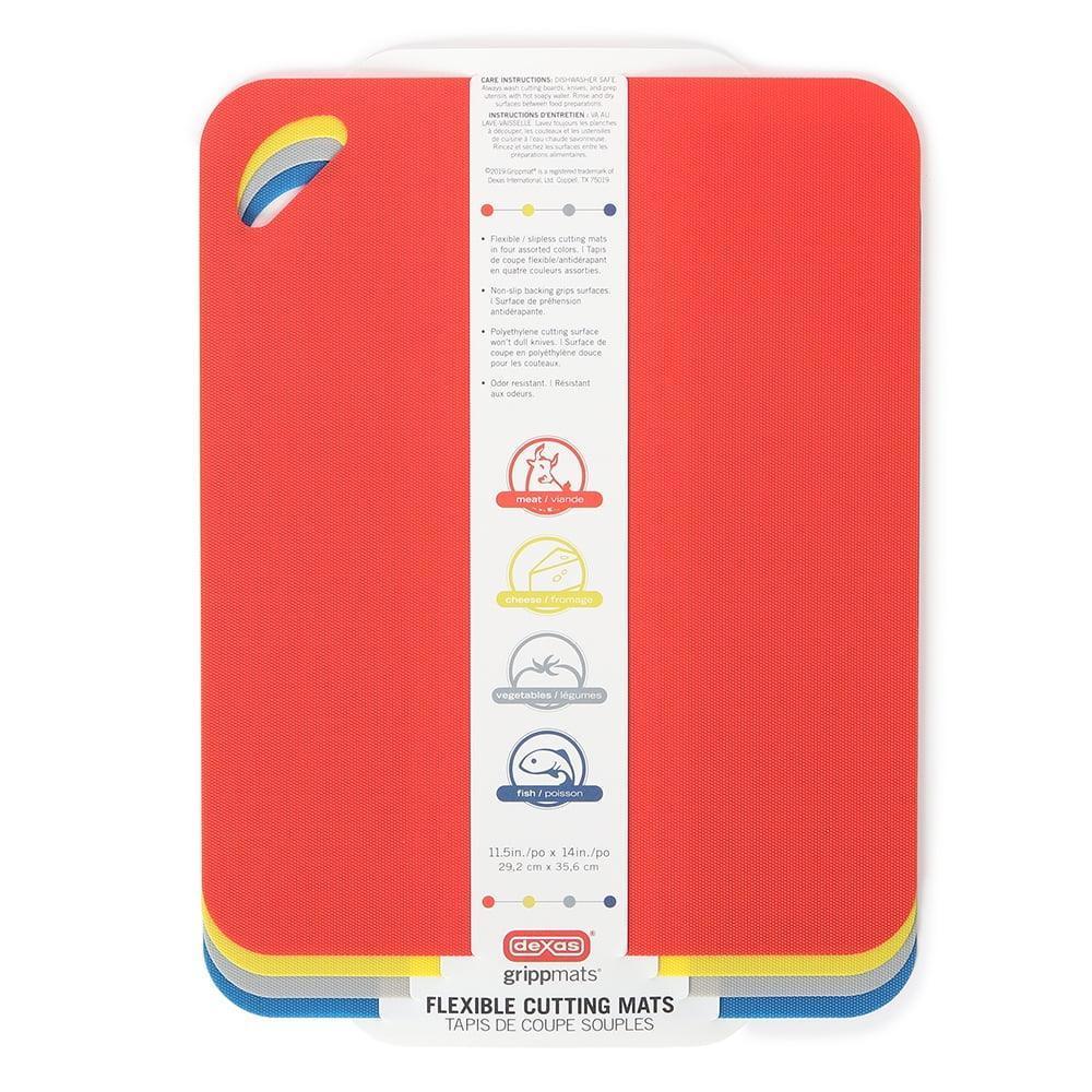 Dexas Heavy Duty Grippmat Poly Flexible Cutting Mats, 4pc, 11.5” x 14 - ClubOn
