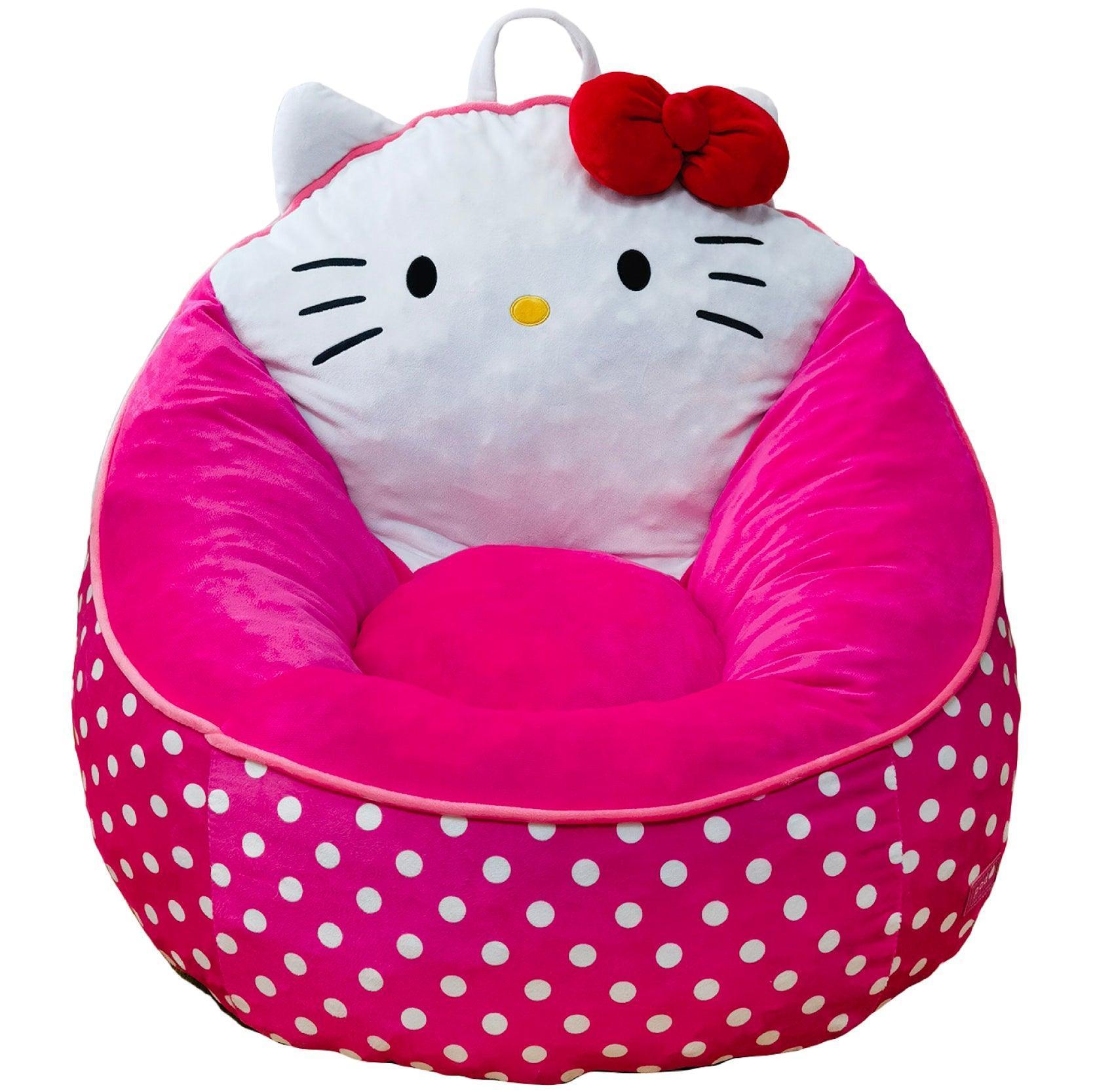 Hello Kitty Kids' Compressed Foam Bean Bag Chair, Pink - ClubOn