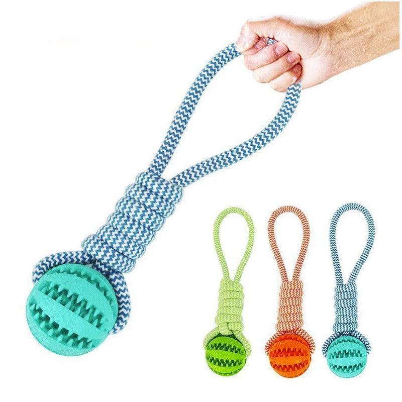 Interactive Dog Ball Toy with Rope - ClubOn