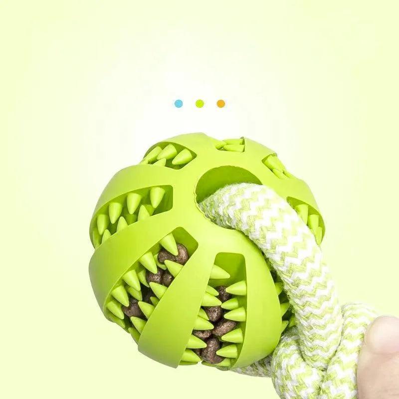 Interactive Dog Ball Toy with Rope - ClubOn