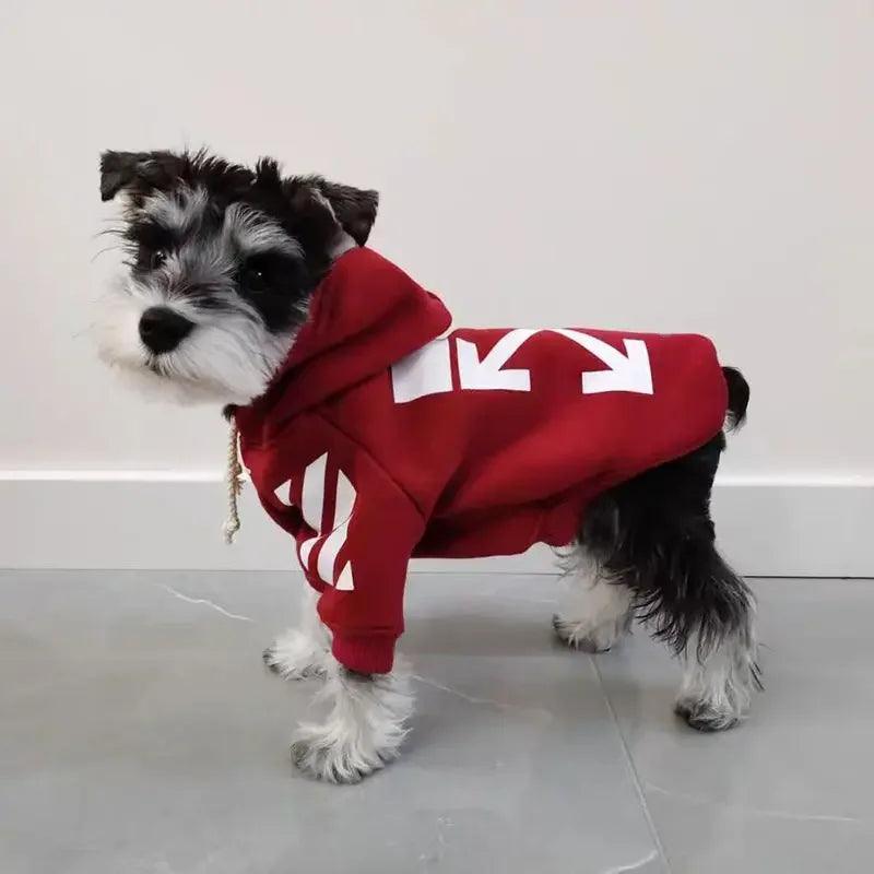 Trendy Red Cotton Sweater for Dogs & Cats - ClubOn