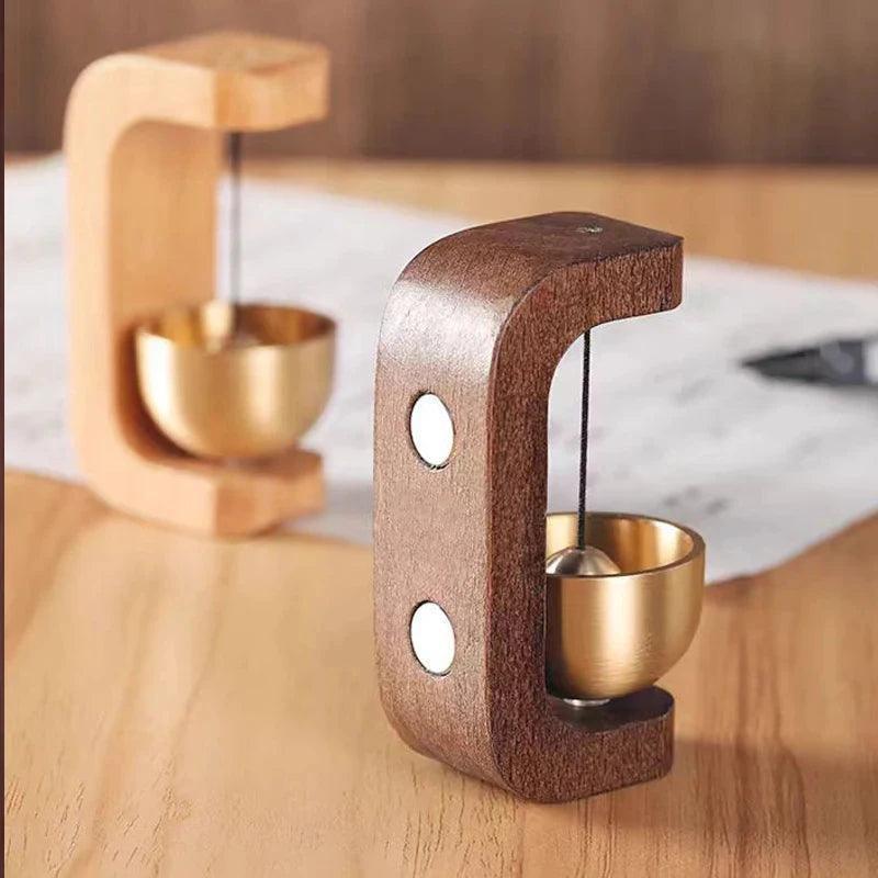 Wireless Wooden Doorbell with Brass Wind Chimes - ClubOn