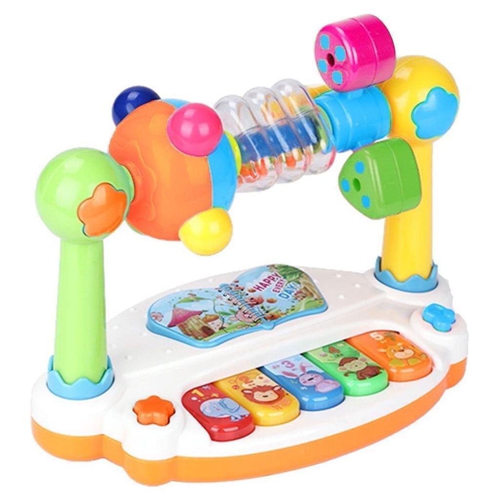 KBKYBUYZ Infant Piano Toys, Musical Light Baby Elephant, Early Learning Educational Toy for 6-18 Months, Gift for 1 Year Old Boys & Girls - ClubOn
