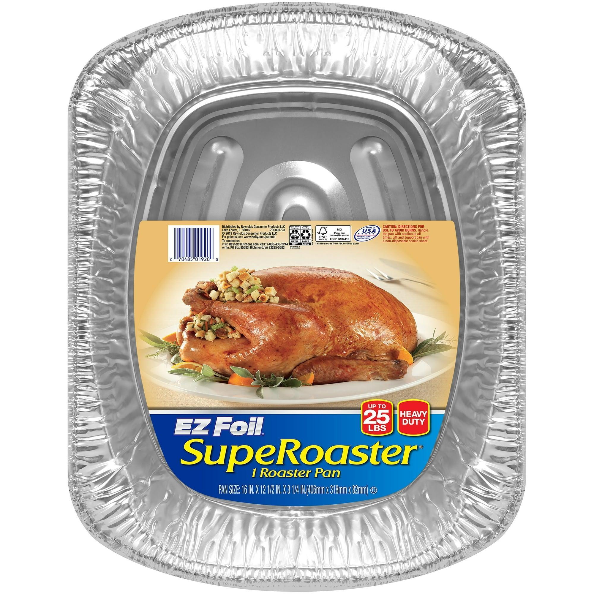 EZ Foil Super Roaster Heavy Duty Foil Roaster Pan, 25 lb Capacity, 1 Count - ClubOn