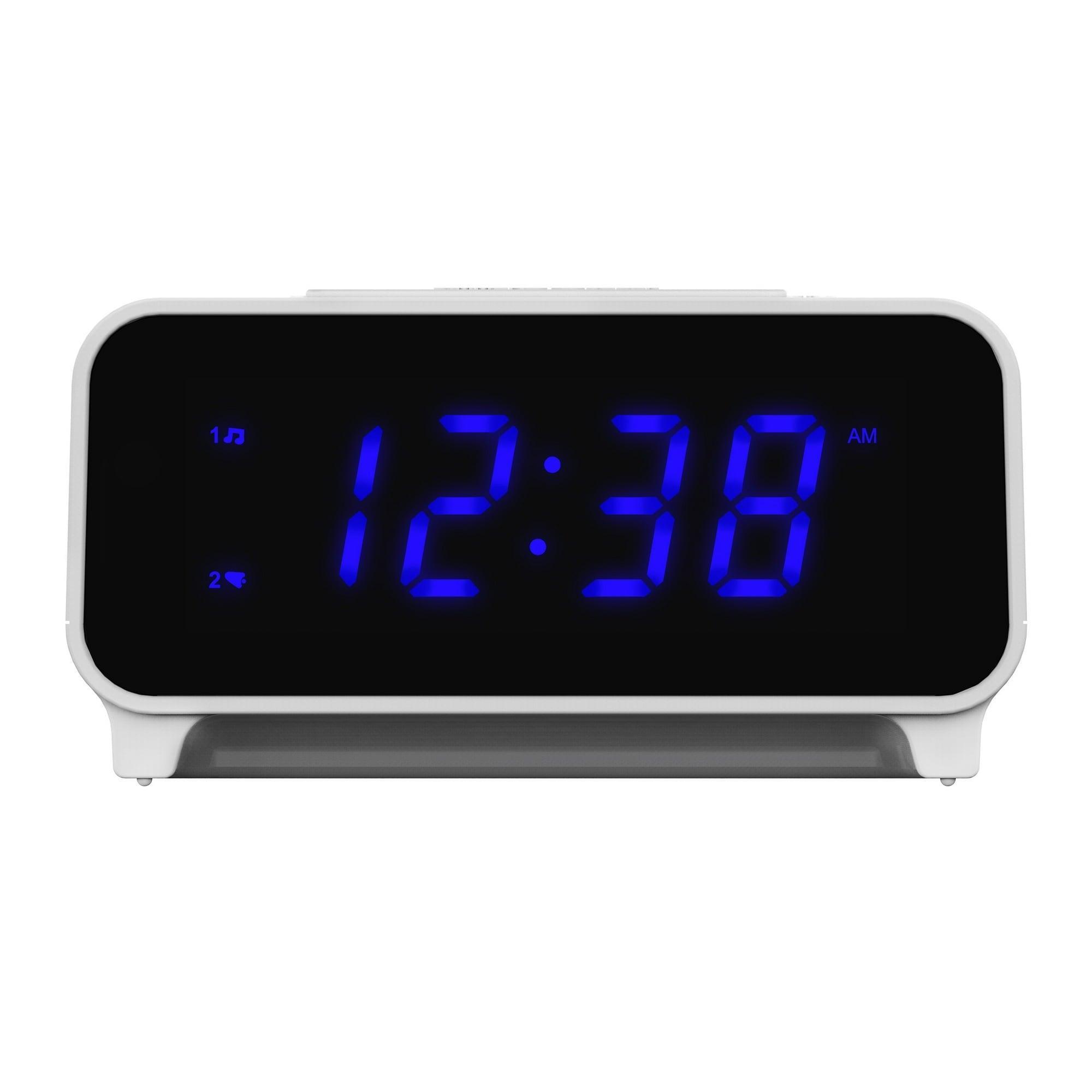 Emerson Smartset PLL AM/FM Dual Alarm Clock Radio – 0.9" Blue LED Display, LED Décor, CKS1500 - ClubOn