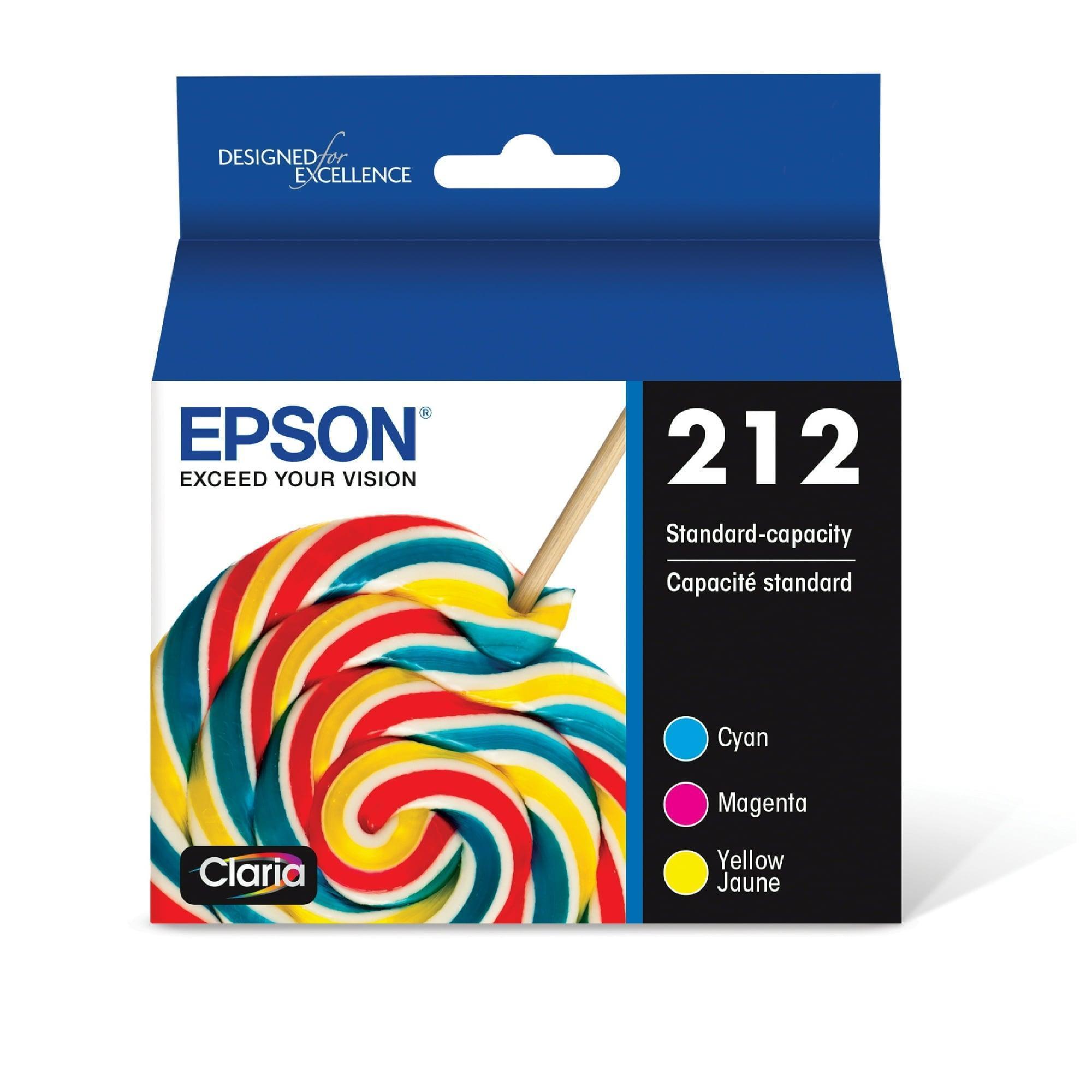 EPSON 212 Claria Ink Standard Capacity Color Combo Pack (T212520-S) – Compatible with WorkForce WF-2830, WF-2850, Expression XP-4100, XP-4105 - ClubOn
