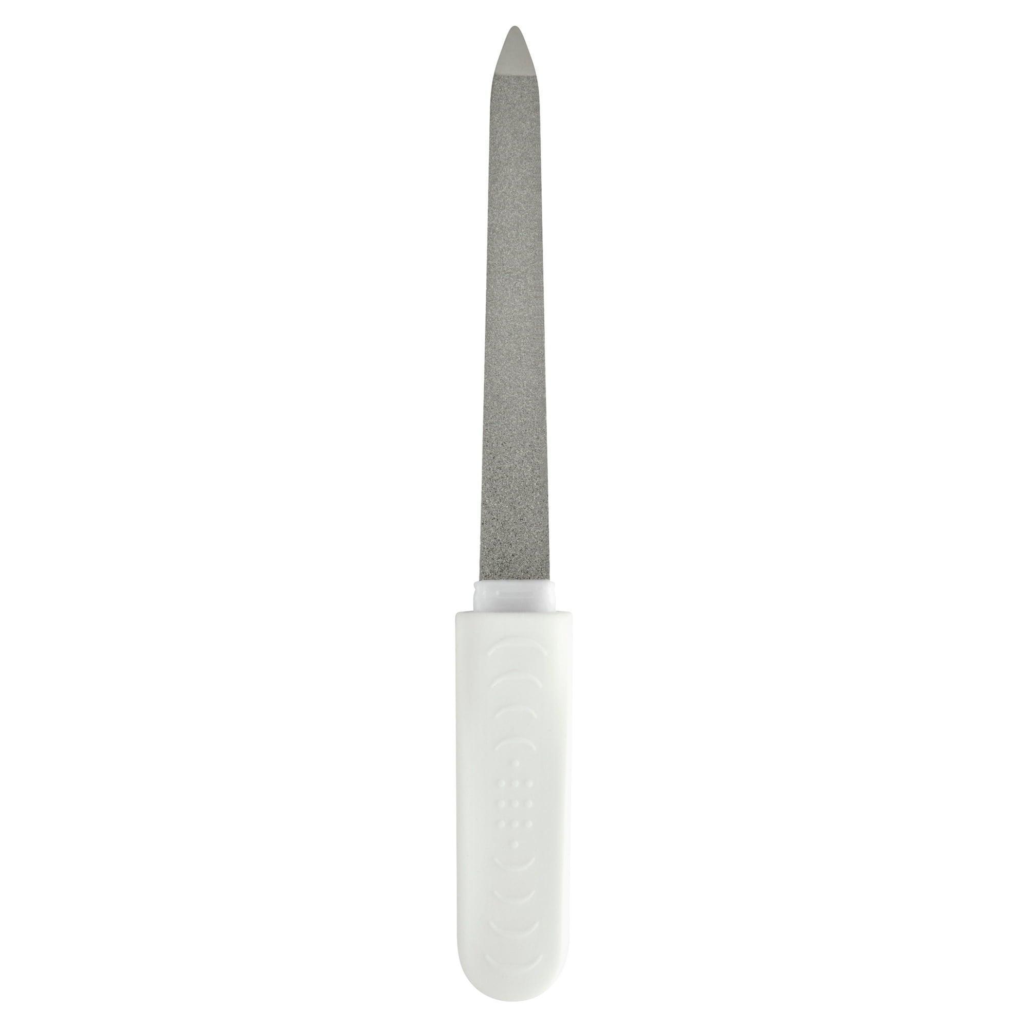 Equate Non-Slip Easy Grip Fingernail File with Cover, White - ClubOn