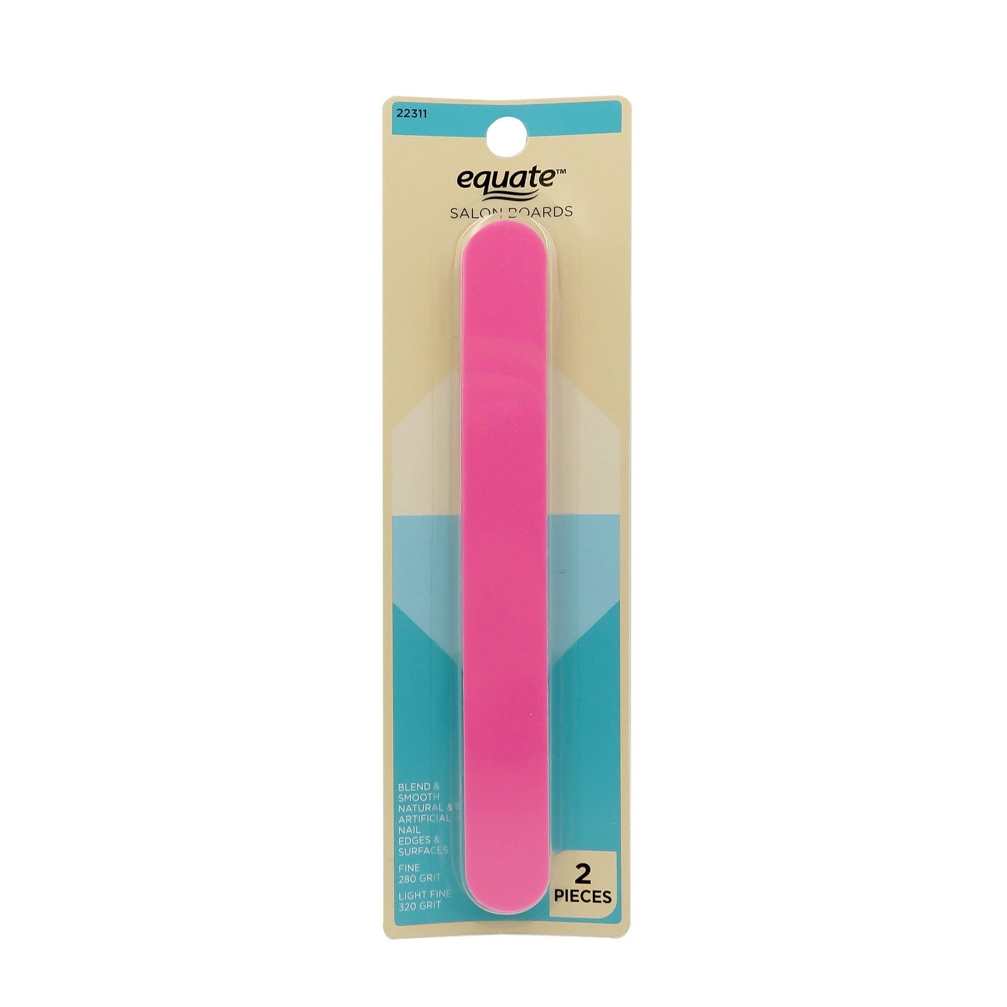 Equate Salon Boards Nail Files, Fine & Light Fine Grit, Pink, 2 Pieces - ClubOn