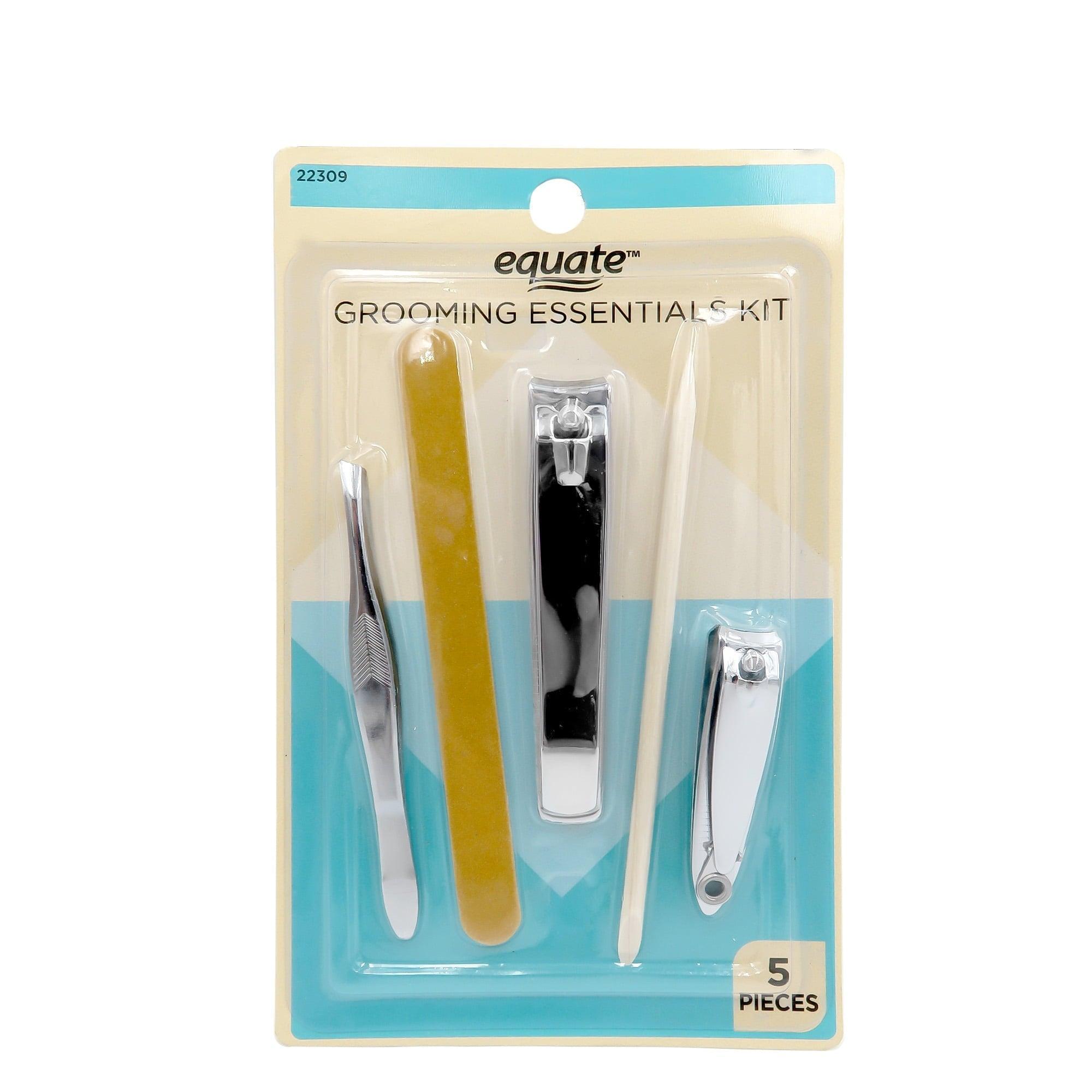 Equate All-in-One Nails Grooming Essentials Kit for Adults, Silver, 5 Count - ClubOn