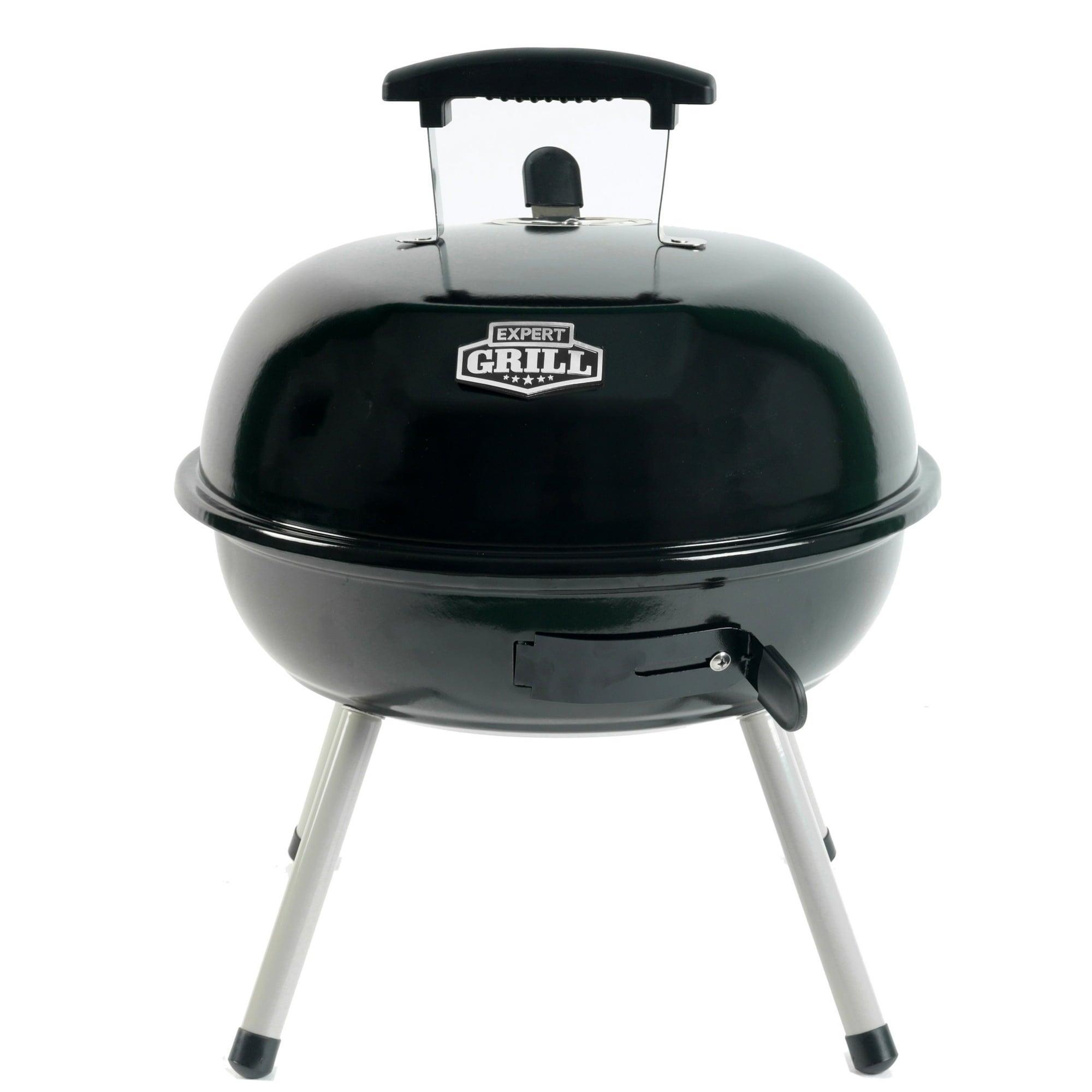 Expert Grill 14.5'' Steel Portable Charcoal Grill, Black - ClubOn