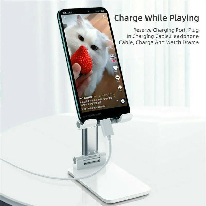 Adjustable Cell Phone Tablet Stand Desktop Holder Mount Mobile Phone iPad iPhone - ClubOn