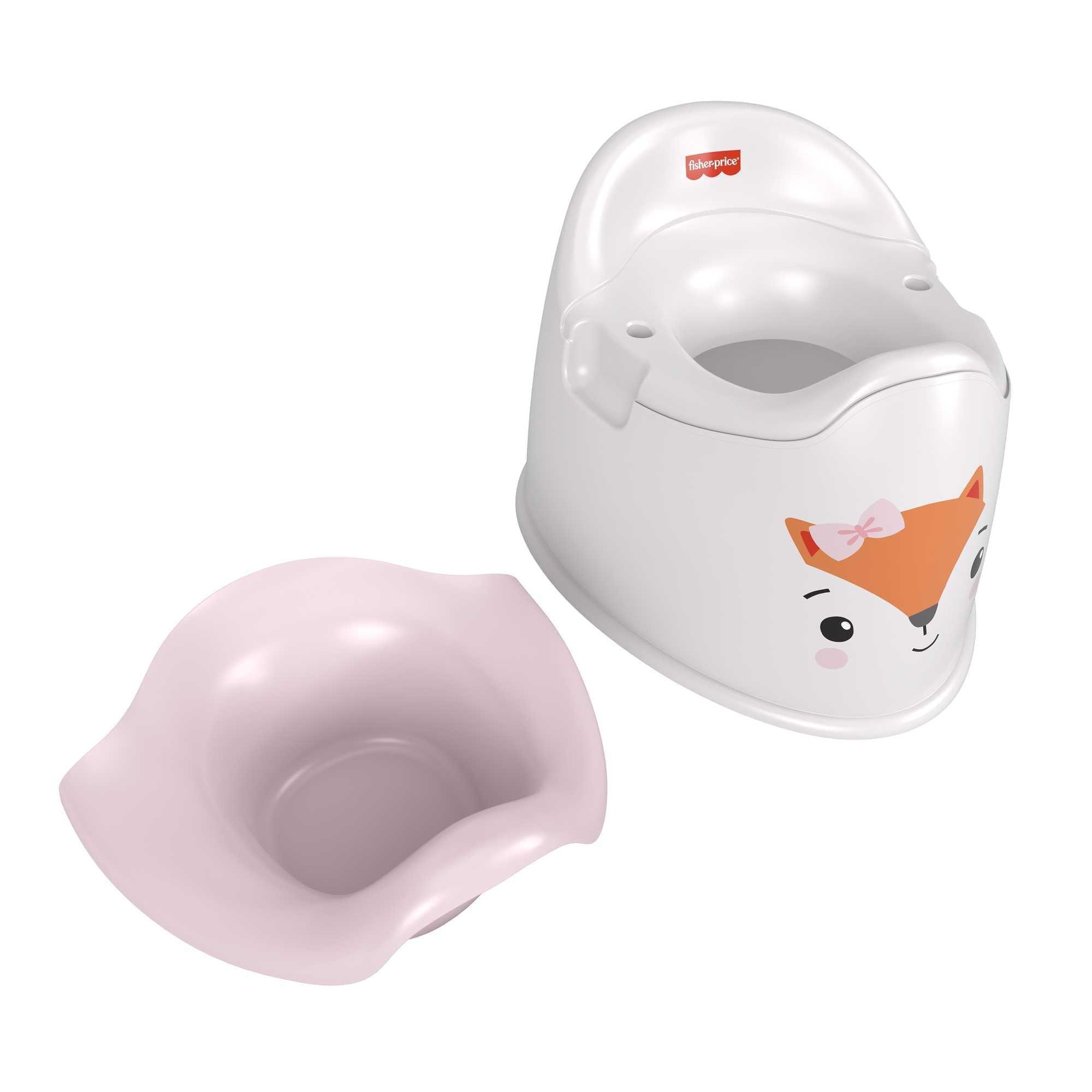 Fisher-Price Friendly Fox Potty Toddler Toilet Training Chair with Removable Bowl, 2 Pieces - ClubOn