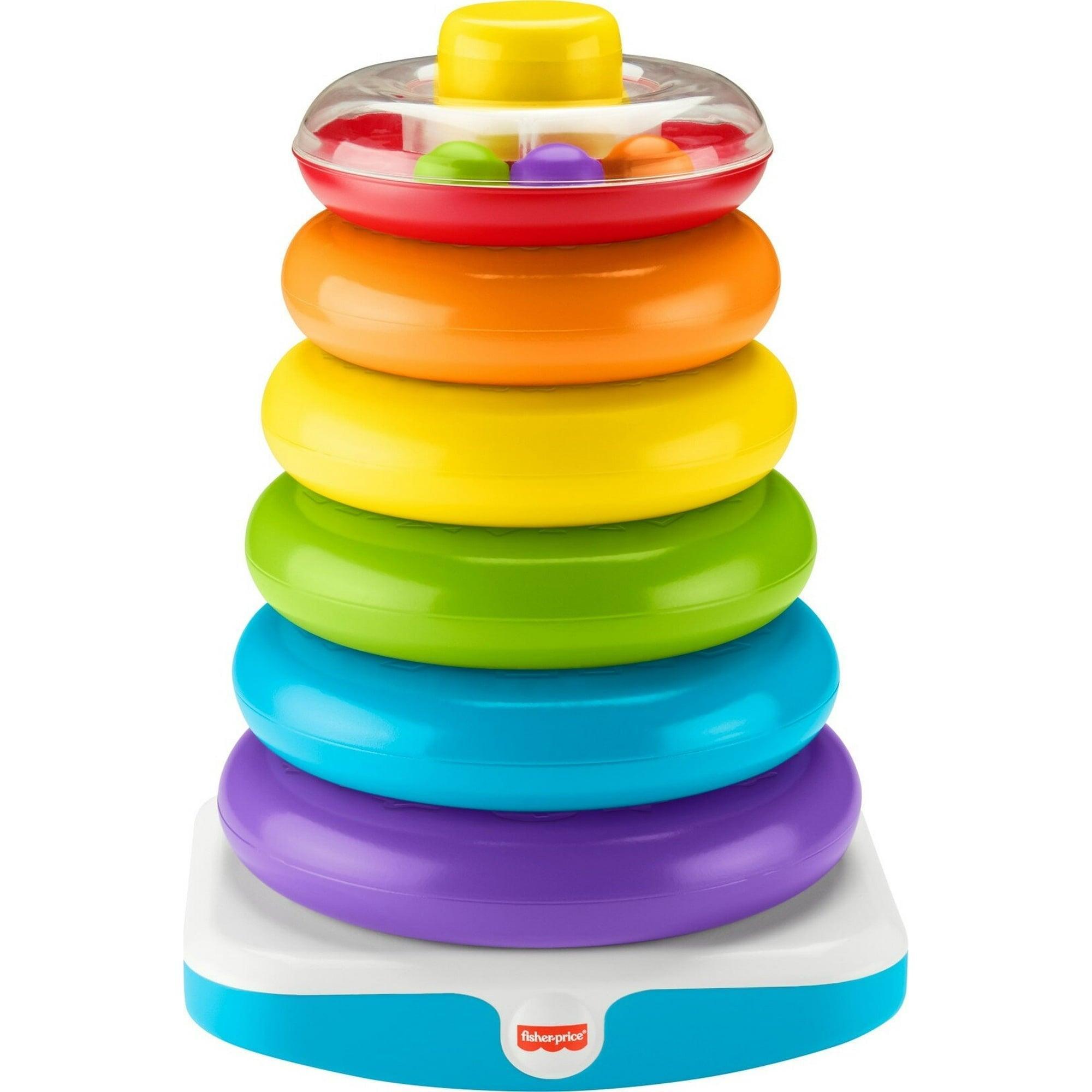 Fisher-Price Giant Rock-a-Stack Infant & Toddler Stacking Toy, 14+ Inches Tall, Baby Toy for 12 Months and Up - ClubOn