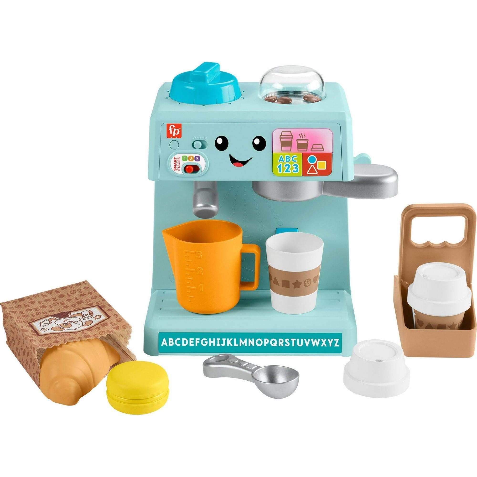 Fisher-Price Laugh & Learn Learn & Serve Coffee Café Toddler Electronic Toy – 10 Play Pieces - ClubOn