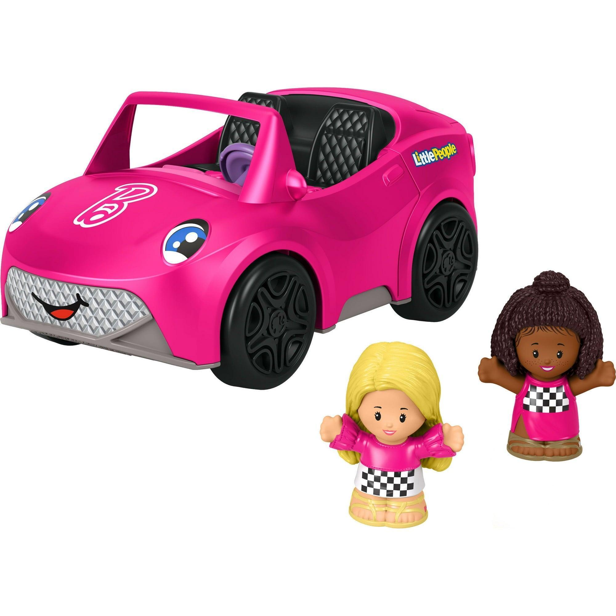 Fisher-Price Little People Barbie Convertible Toy Car with Music, Sounds & 2 Figures for Toddlers - ClubOn