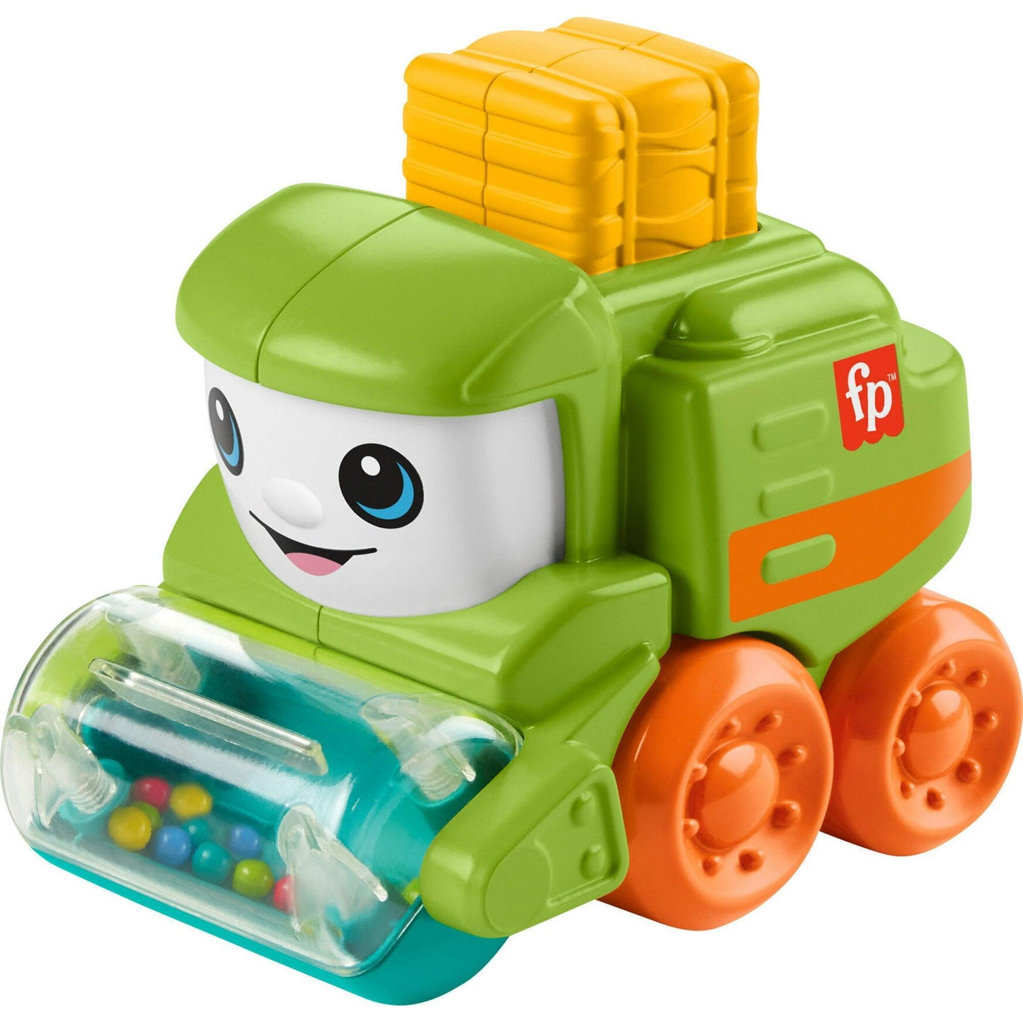Fisher-Price Rollin’ Tractor Push-Along Toy Vehicle for Infants – Fine Motor Activities - ClubOn