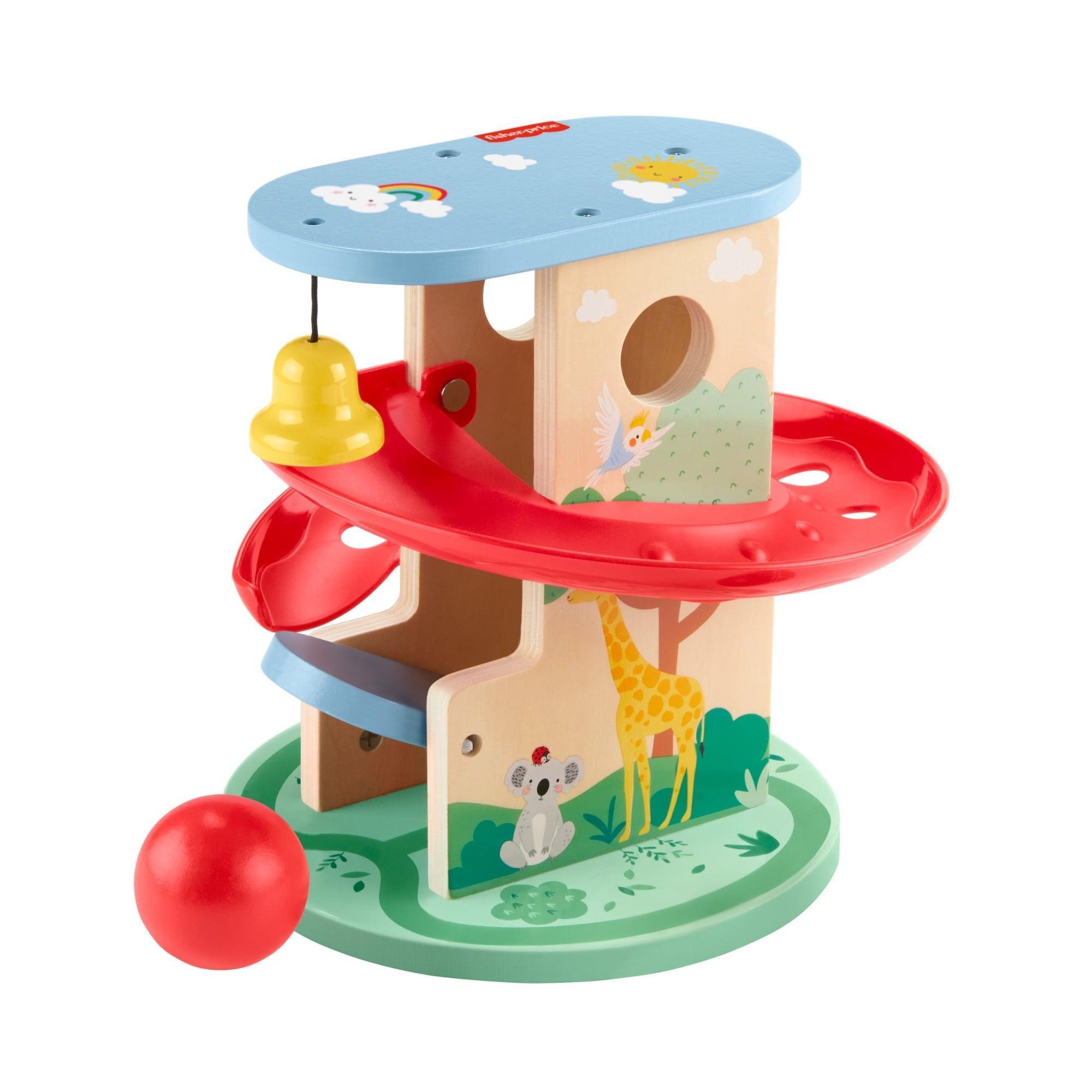 Fisher-Price Wooden Treehouse Ball Run – Developmental Role Play Toy, Unisex, 9M+ - ClubOn