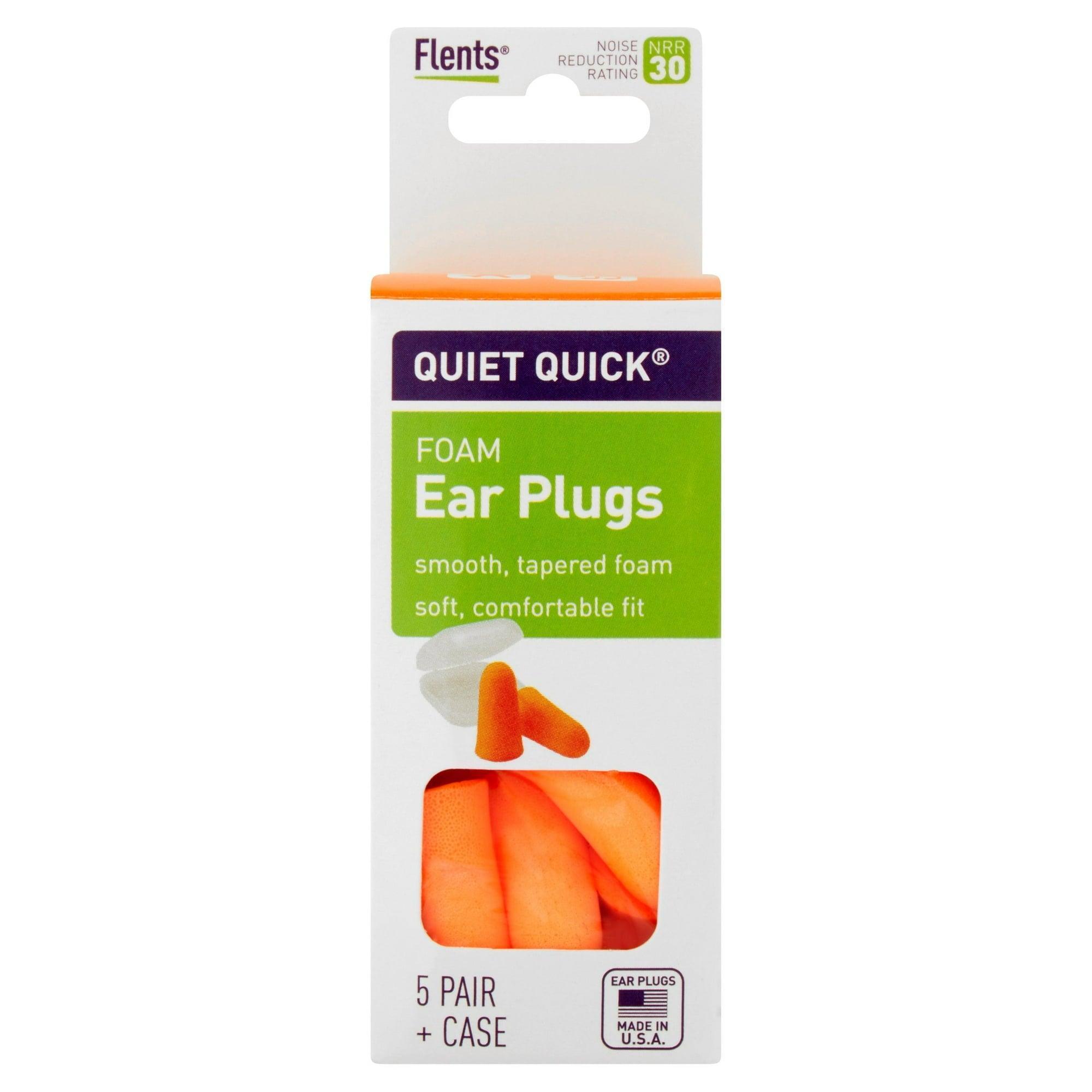 Flents Quiet Foam Ear Plugs, 5 Count – Noise Reduction for Sleep & Travel - ClubOn