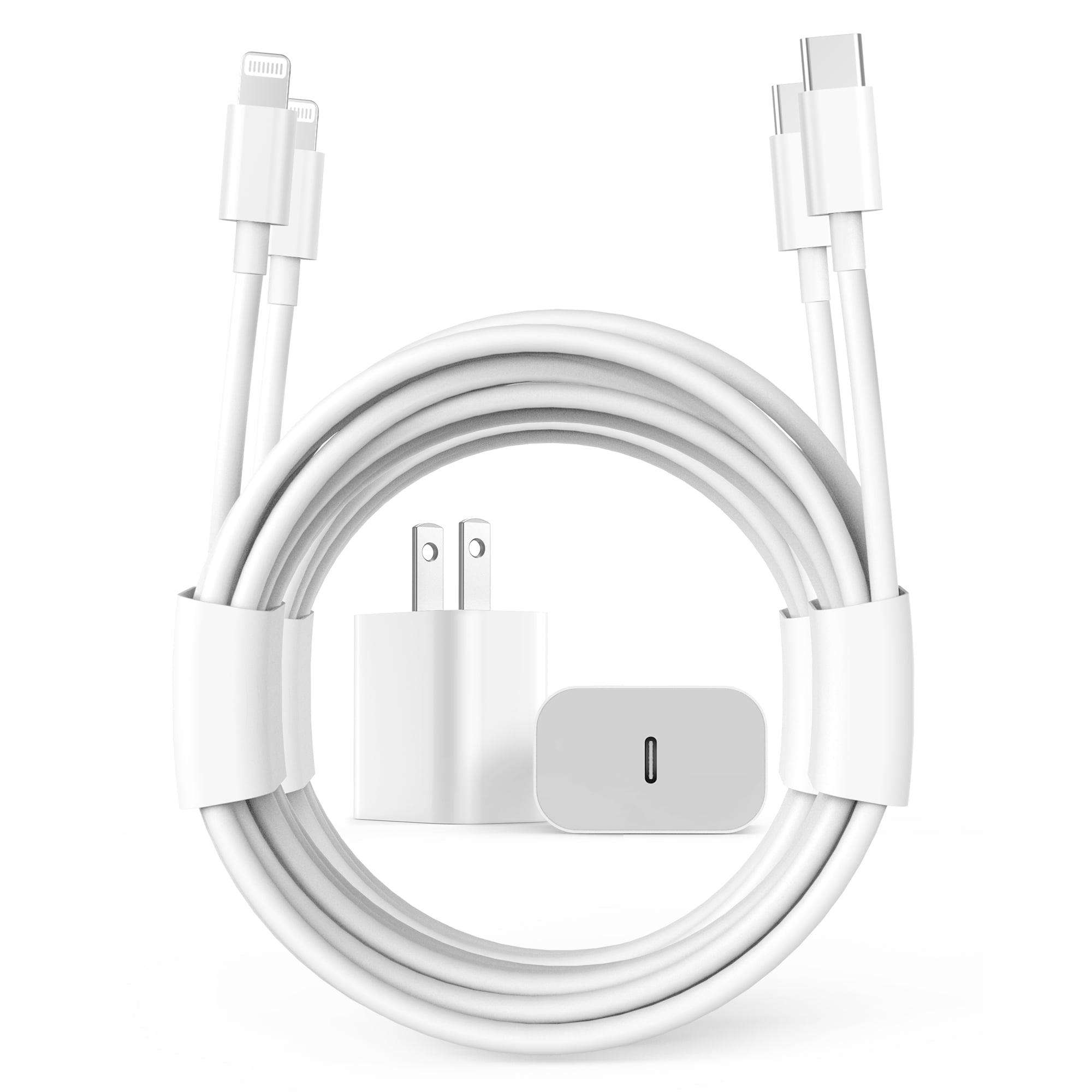 iPhone Charger Fast Charging, 2-Pack 20W PD Fast Charger & 6ft USB C to Lightning Cable, Compatible with iPhone, iPad, iPod - ClubOn