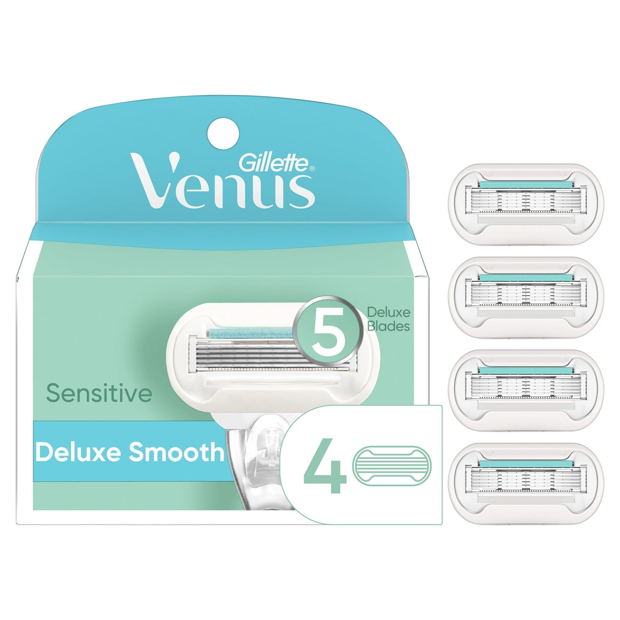 Venus Deluxe Smooth Sensitive Women's Razor Blade Refills, 4 Count - ClubOn