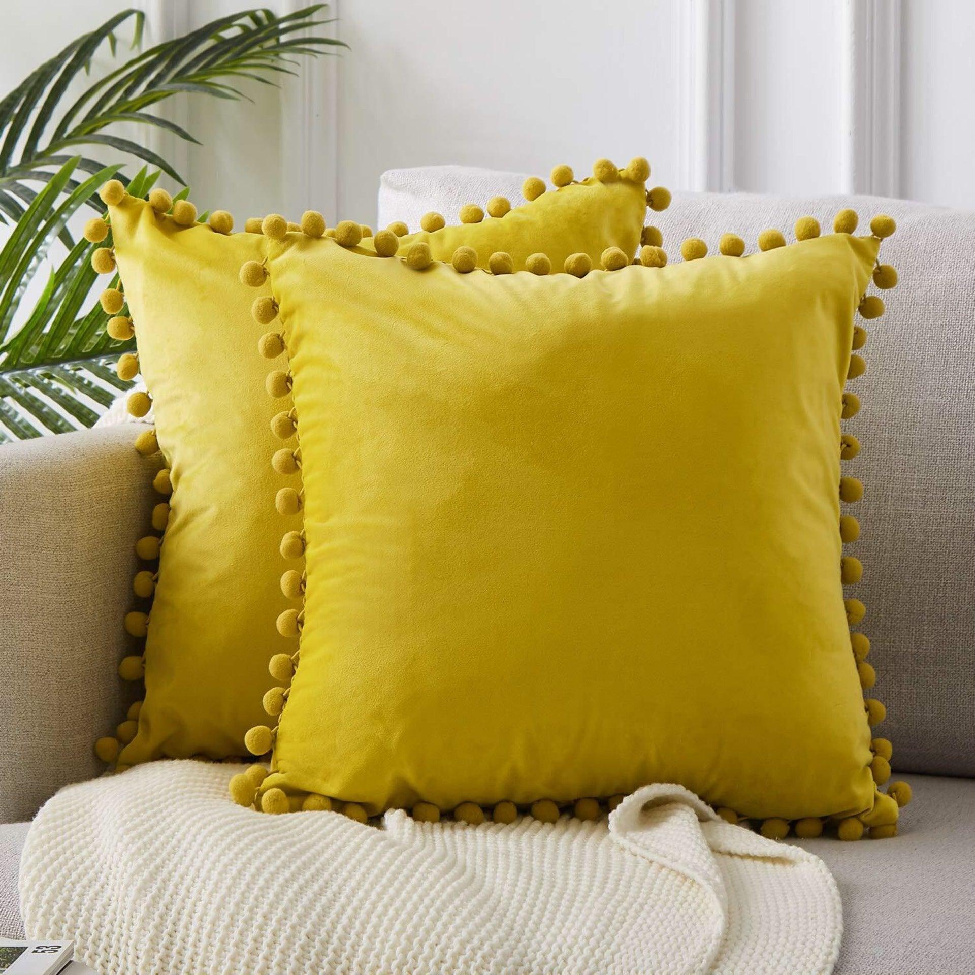 Soft Velvet Cushion Cover – Decorative Throw Pillow for Sofa & Waist Support - ClubOn