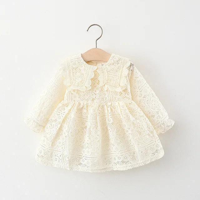 Fashion Doll Collar Lace Dress for Toddler Girls - ClubOn
