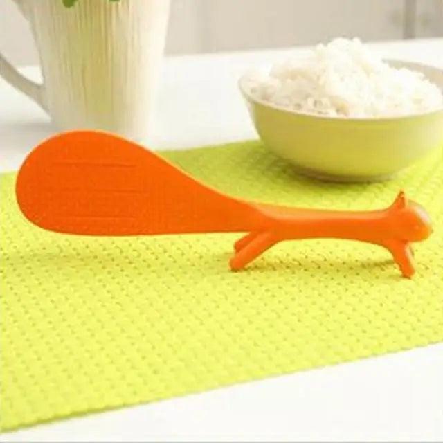 Cute Squirrel-Shaped Ladle – Non-Stick Rice Paddle & Meal Spoon, 3 Random Colors - ClubOn