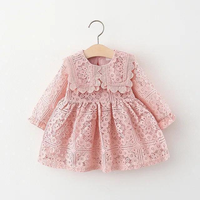 Fashion Doll Collar Lace Dress for Toddler Girls - ClubOn