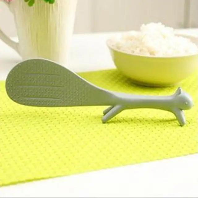 Cute Squirrel-Shaped Ladle – Non-Stick Rice Paddle & Meal Spoon, 3 Random Colors - ClubOn