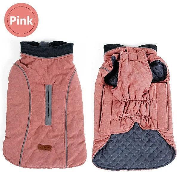 Quilted Dog Coat - Warm Retro Vest for Big Dogs - ClubOn
