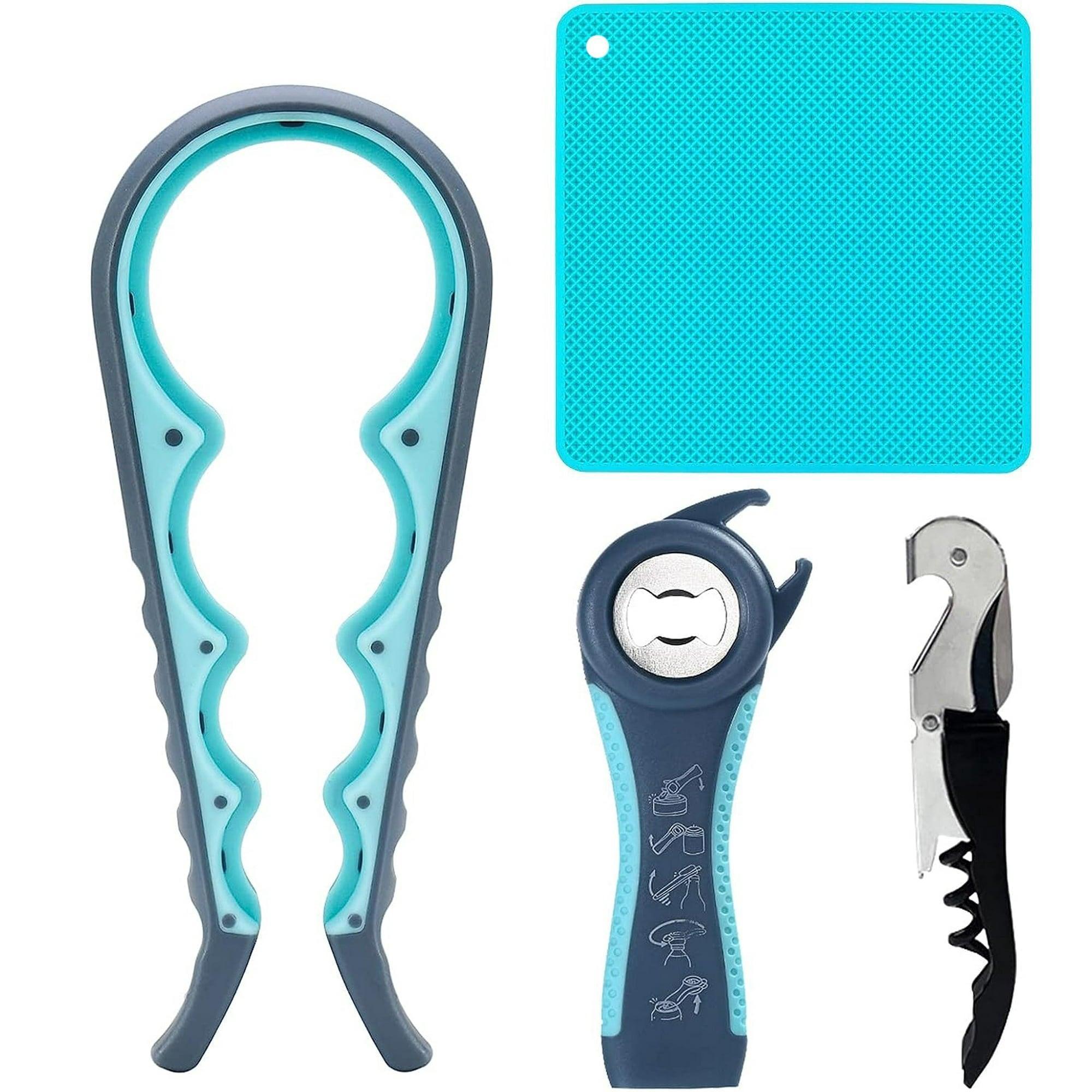 HUART Bottle Opener, Multifunctional Blue and Grey Jar Opener for Seniors - ClubOn