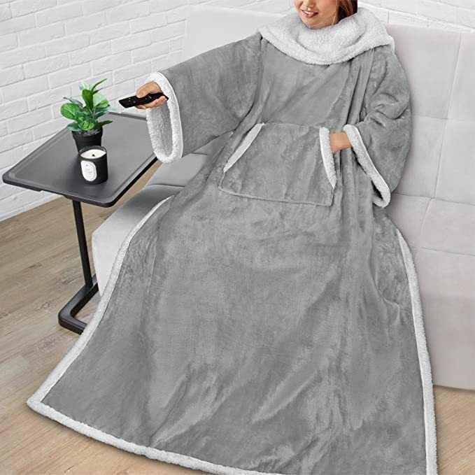Lamb Fleece TV Blanket – Multifunctional Wearable Lazy Home Blanket - ClubOn