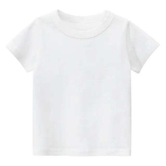 Kids Solid Cotton T-Shirt Tops - Summer Tees for Boys & Girls - ClubOn
