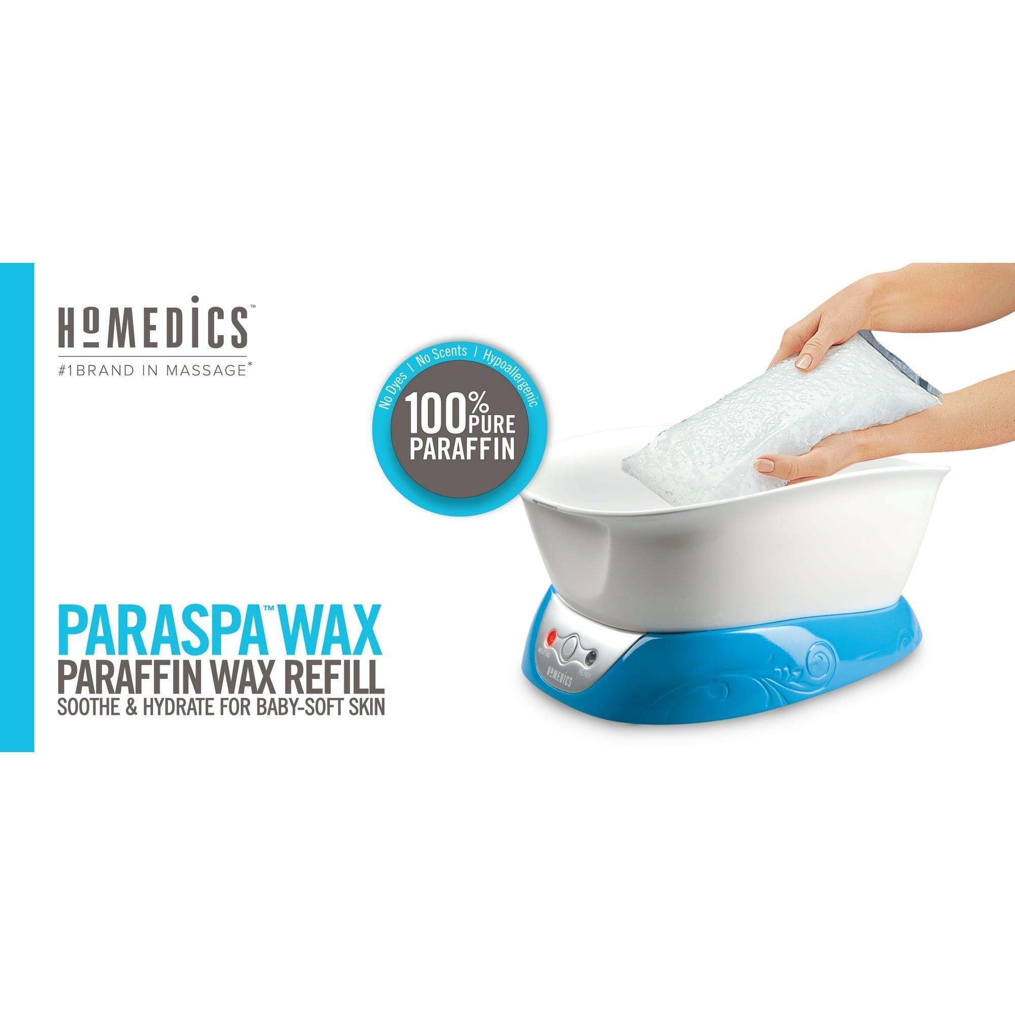 HoMedics ParaSpa Wax Paraffin Wax Refill – 2 lb + 20 Liners for Smooth, Soft Skin - ClubOn