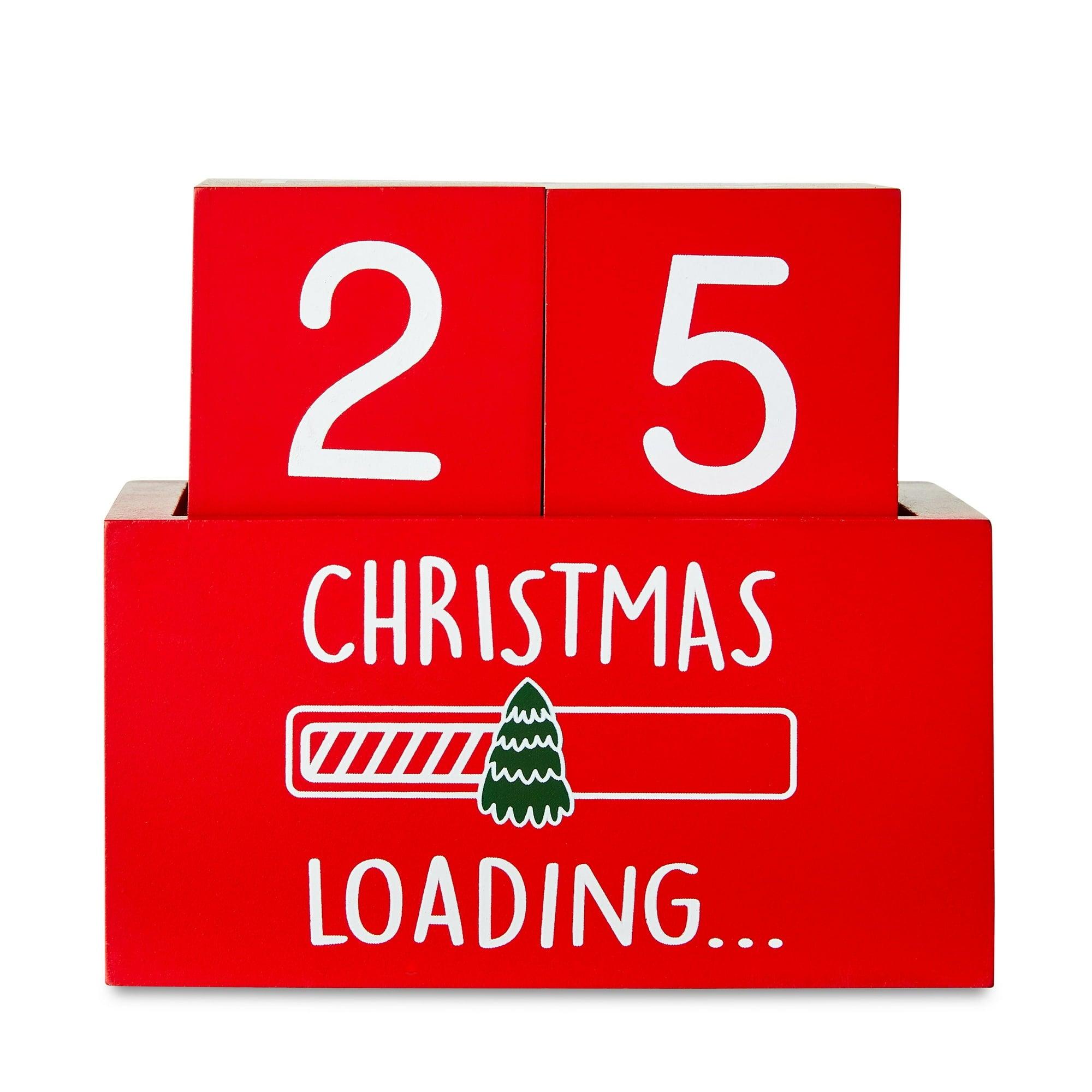 Wood Christmas Countdown Calendar by Holiday Time – Festive Holiday Decor - ClubOn