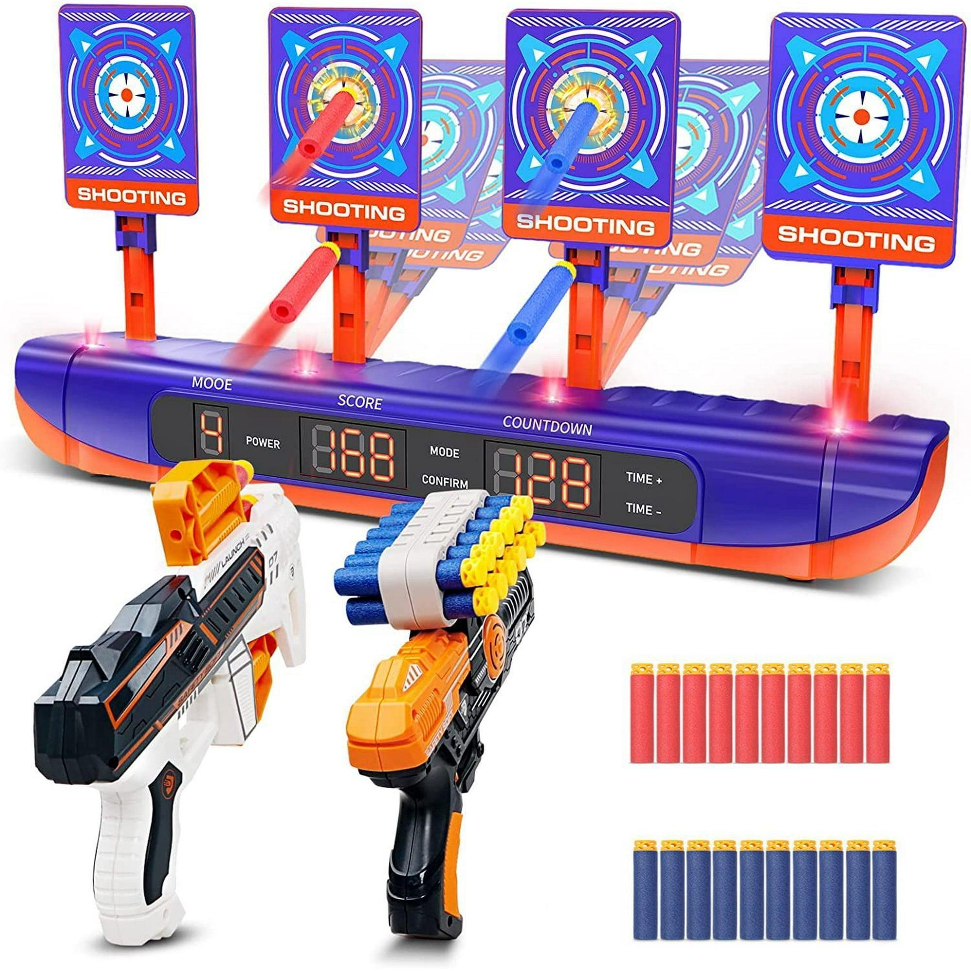 Hot Bee Electronic Shooting Target with 2 Foam Dart Blasters – Outdoor Toys for Boys, Kids 5, 6, 7+ - ClubOn