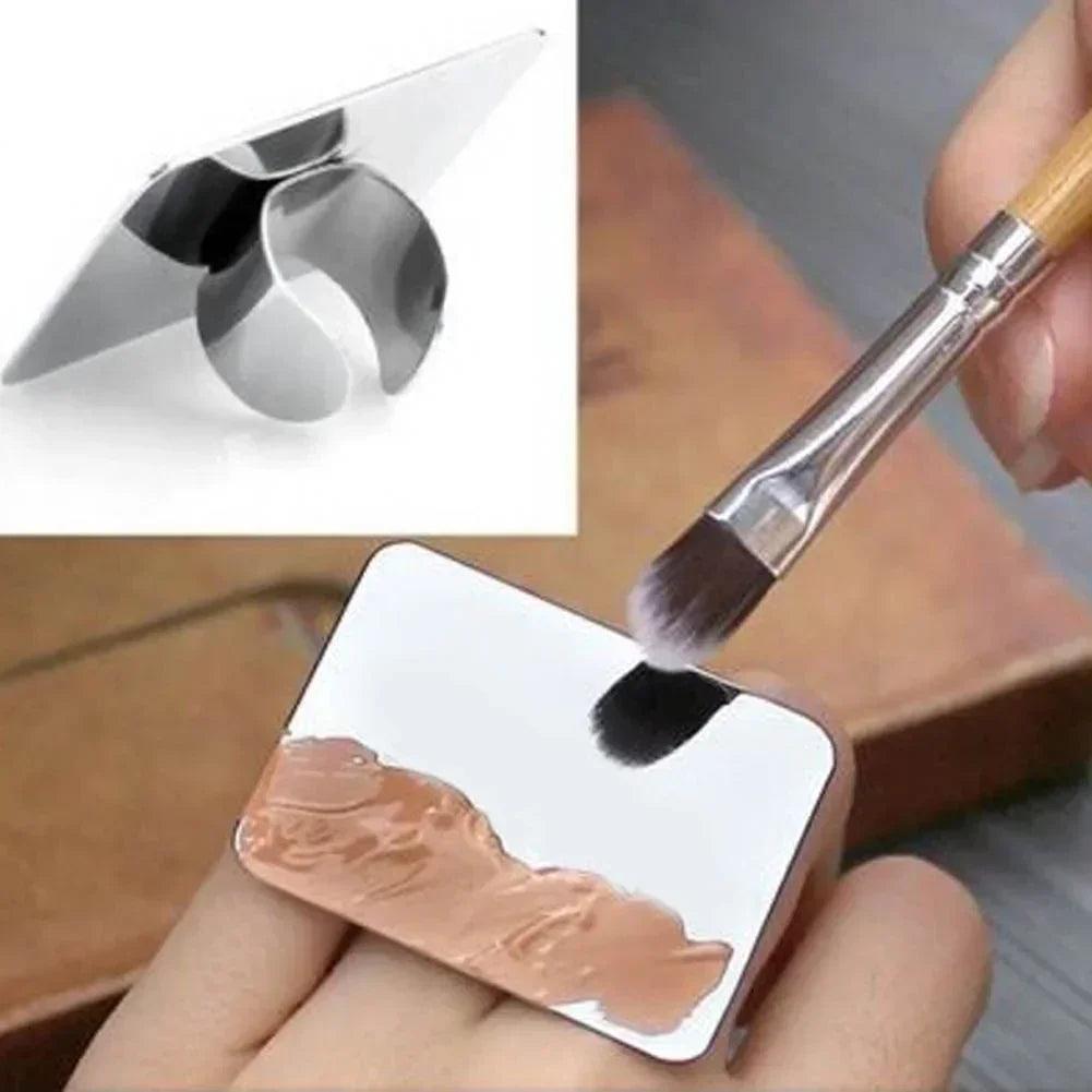 Hot Sale Nail Art Mixing Palette Ring – Stainless Steel Cosmetic Paint Tool - ClubOn