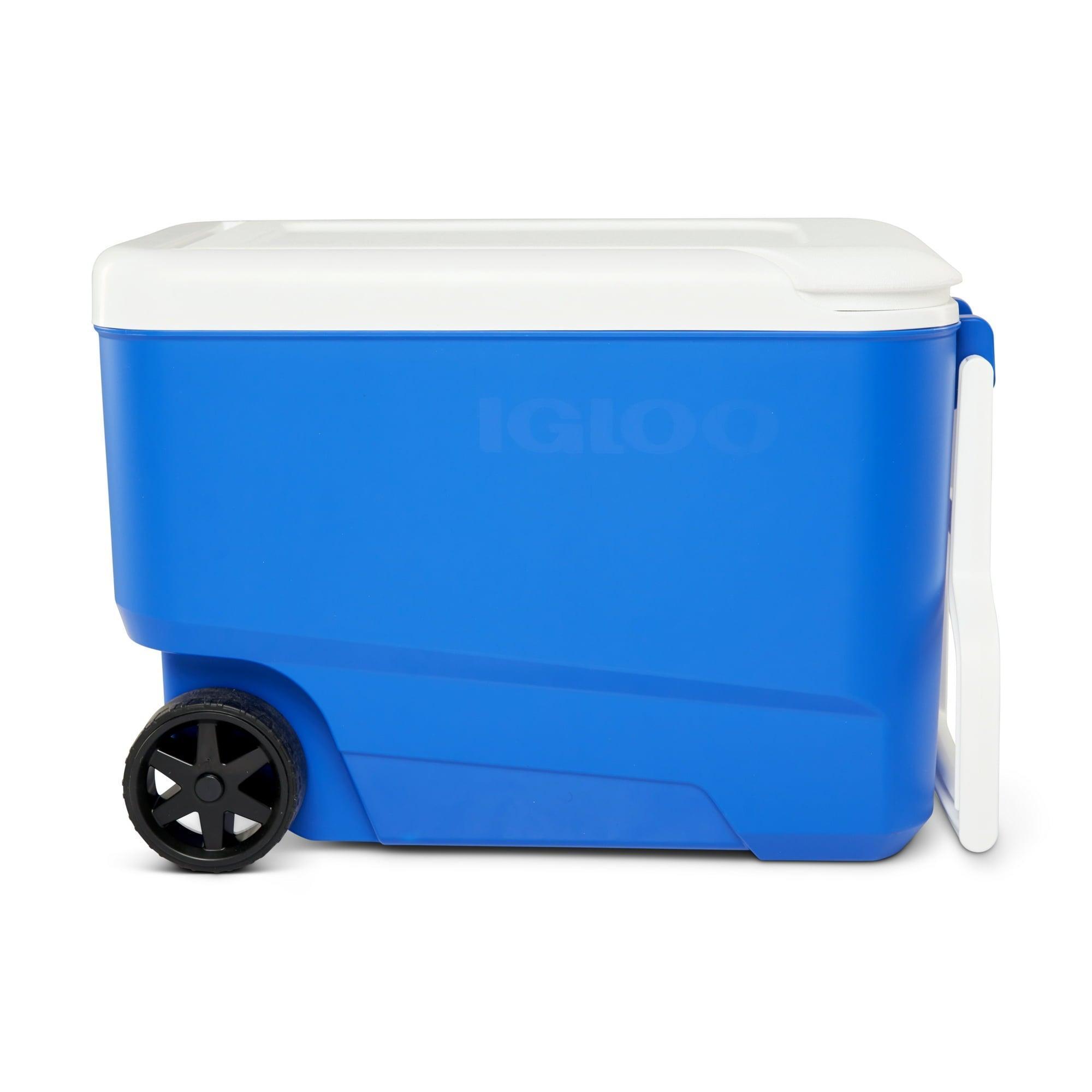 Igloo 38 QT Wheelie Cool Hard Sided Cooler with Wheels, Blue - ClubOn