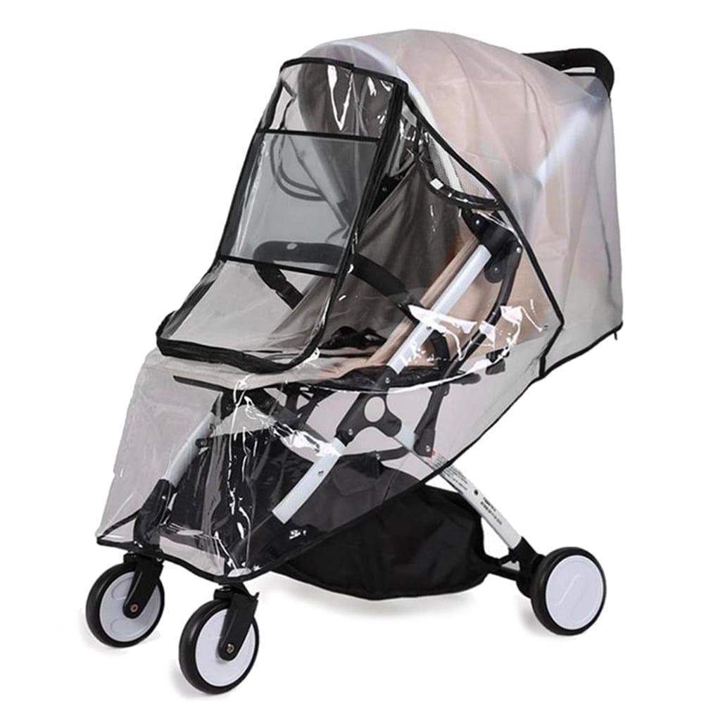 Ihvewuo Rainproof Stroller Cover, Universal Waterproof Transparent, for Wind, Snow & Dust, Clear - ClubOn