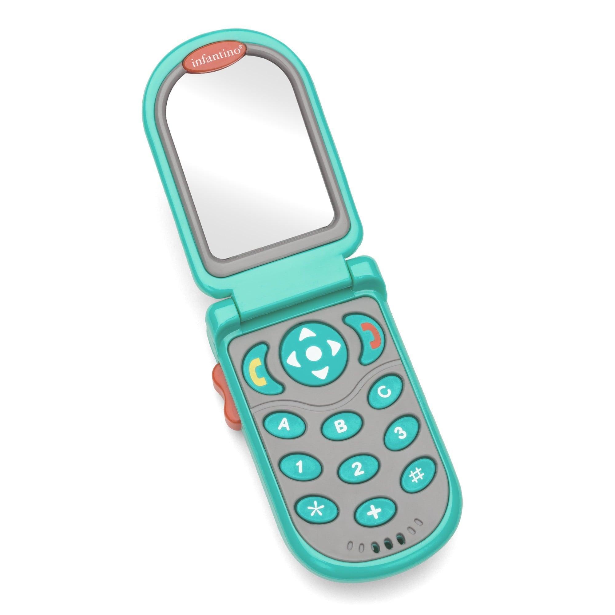 Infantino Flip & Peek Fun Learning Phone, Baby Development Toy, 3-12 Months, Teal - ClubOn