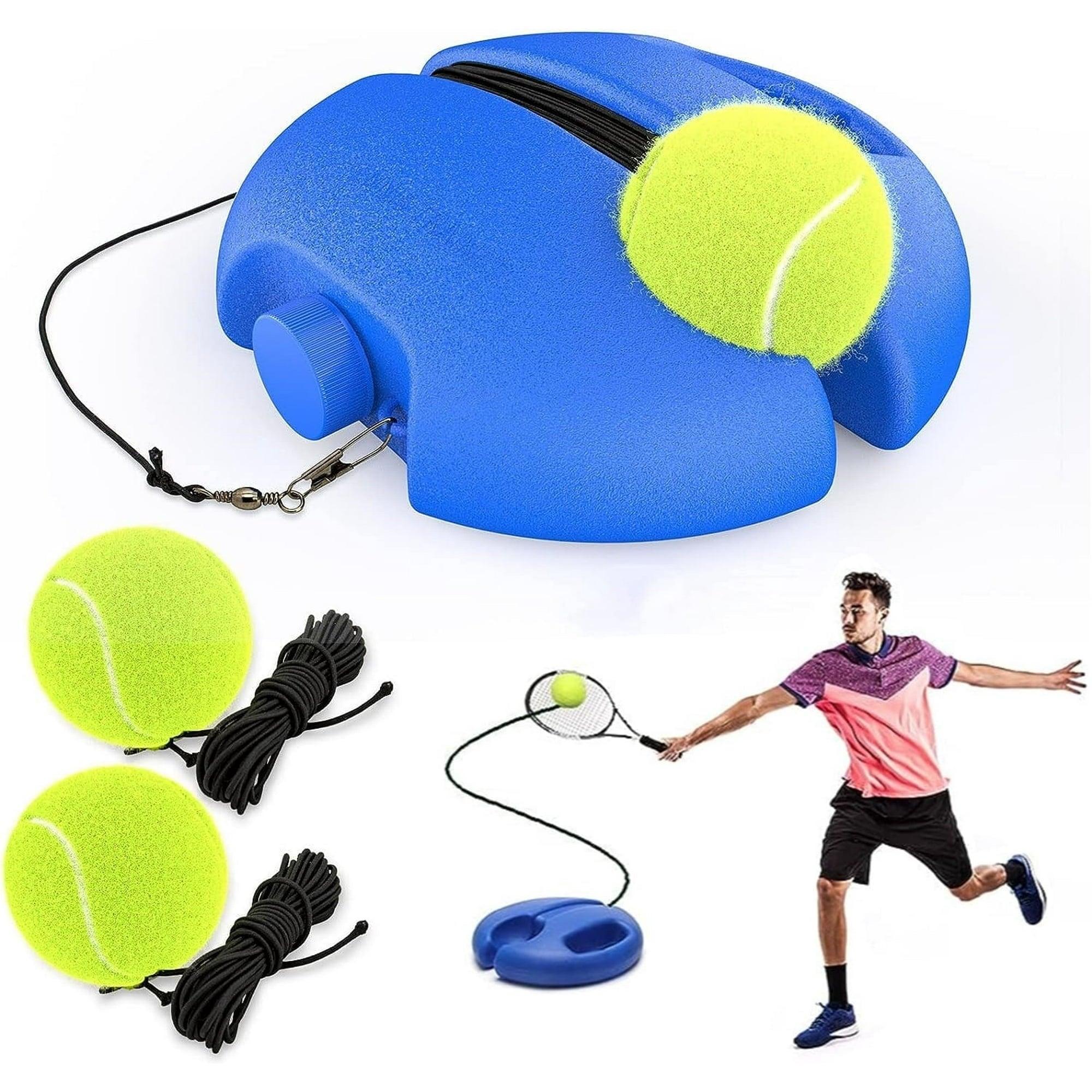 Jahy2Tech Tennis Trainer Rebound Ball with 3 String Balls, Portable Solo Training Equipment, Blue - ClubOn