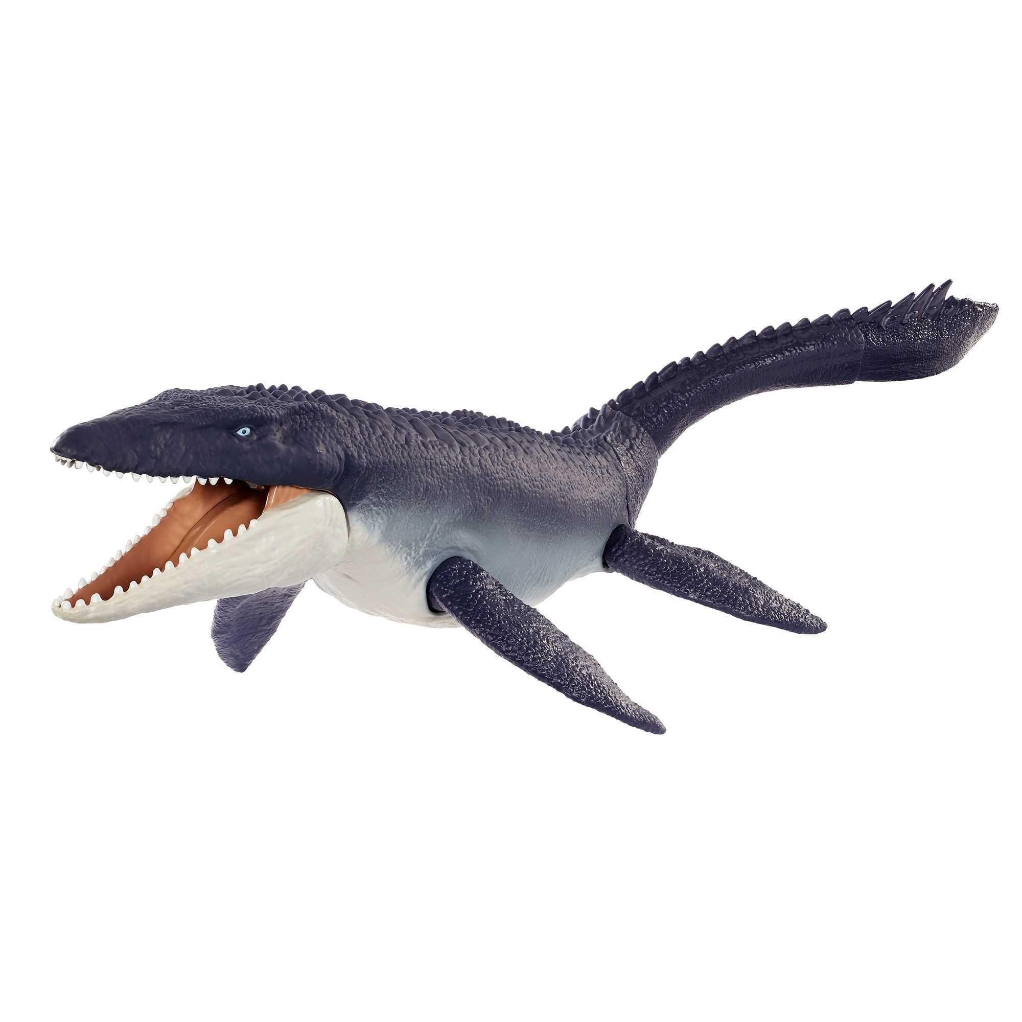 Jurassic World Dominion Mosasaurus Dinosaur Toy – 29 Inch Poseable Action Figure with DNA Code - ClubOn