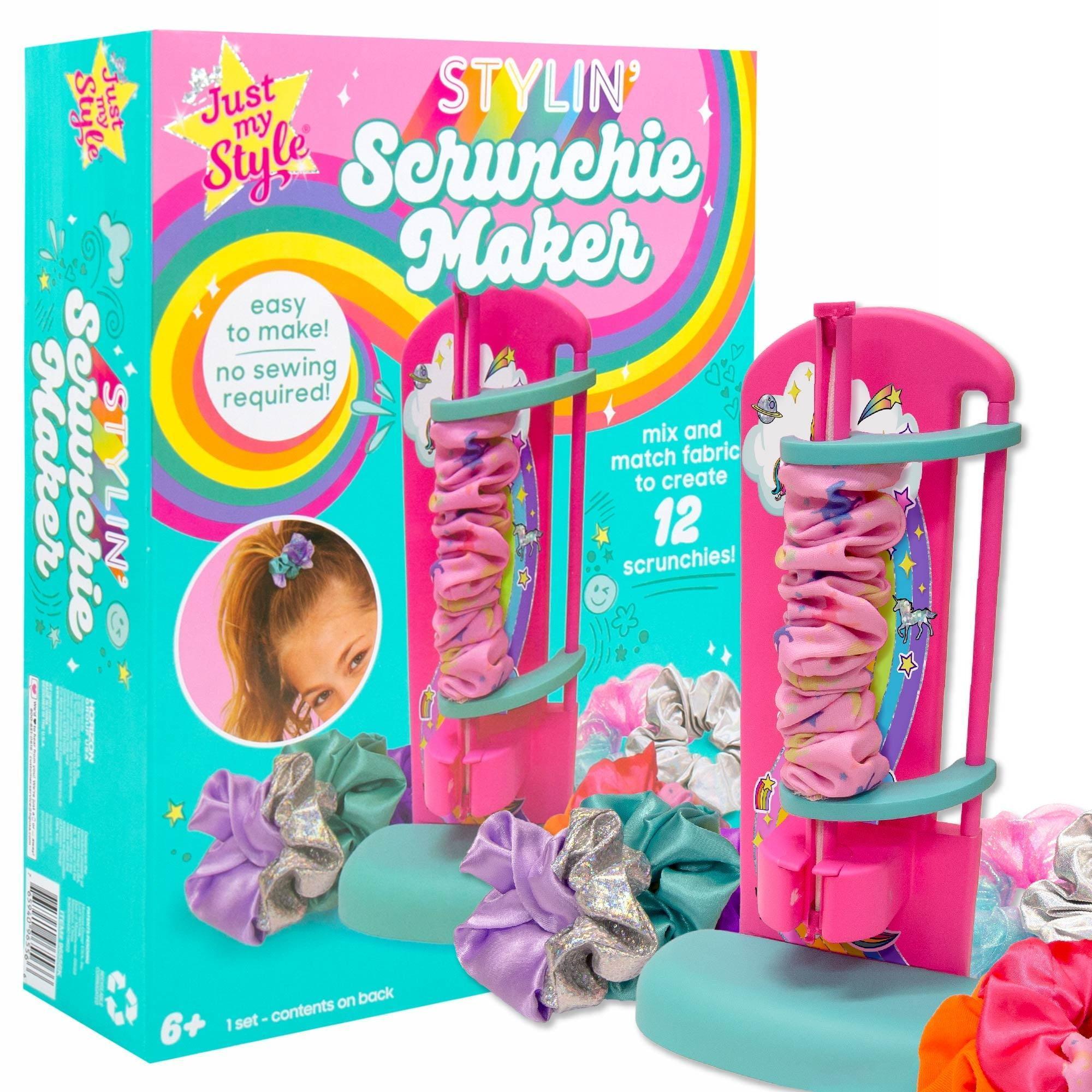 Just My Style DIY Scrunchie Maker Craft Kit, Ages 6+, Fun for Boys & Girls - ClubOn