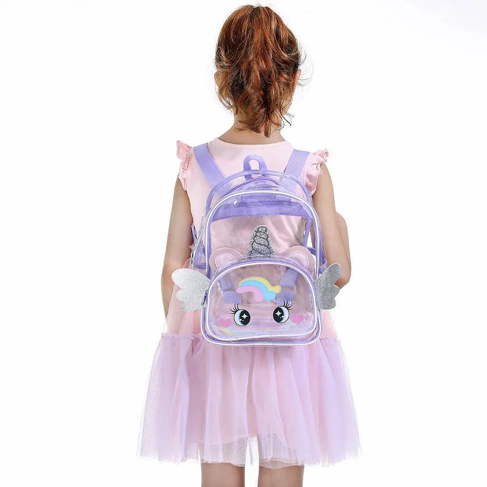 Cartoon Unicorn Backpack with Transparent Wings - ClubOn