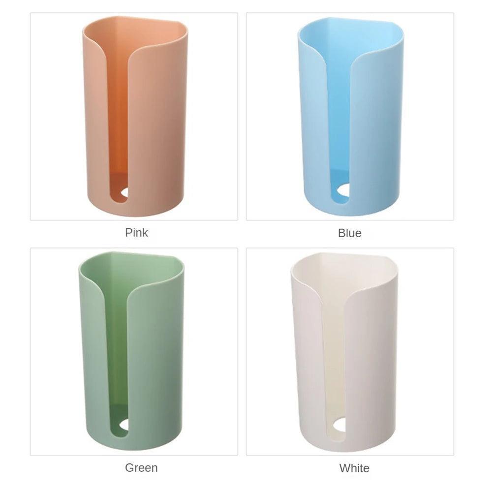 Wall-Mounted Plastic Bags Holder - Punch-Free Garbage Bag Organizer - ClubOn