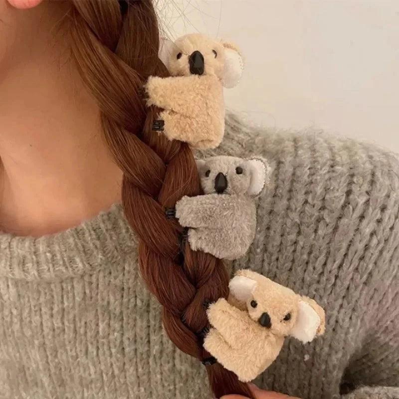 Koala Bear Hair Clips – Cute Animal Hairpins and Claw Barrettes for Women & Girls - ClubOn
