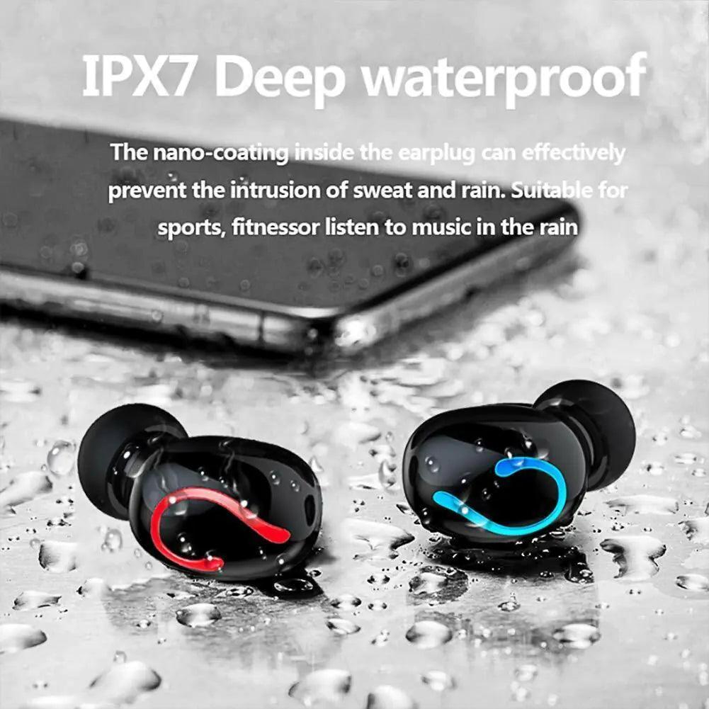 Bluetooth 5.1 Headset TWS Wireless Earphones Mini Earbuds Stereo Headphones IPX7 - ClubOn