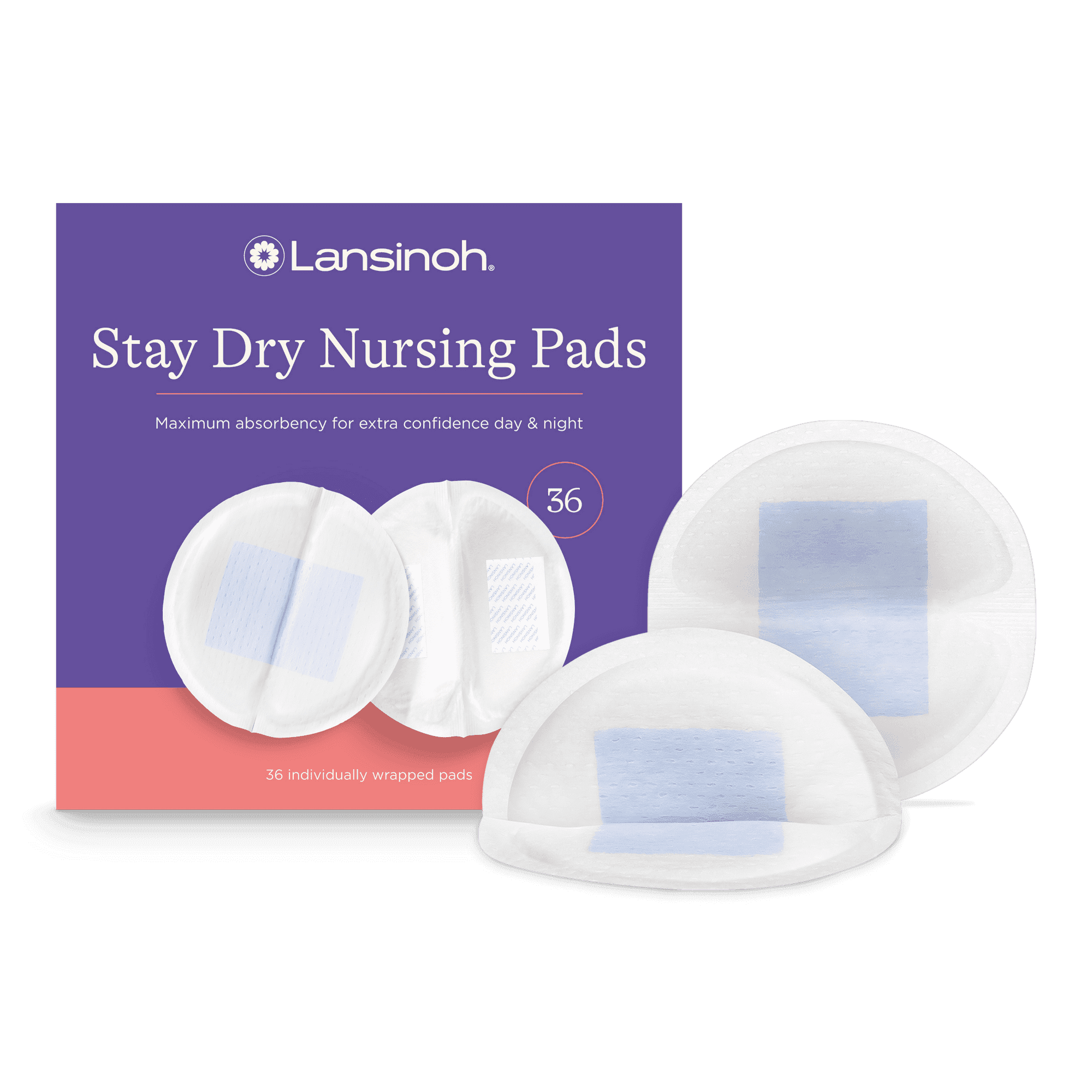 Lansinoh Stay Dry Disposable Nursing Pads for Breastfeeding, 36 Count - ClubOn
