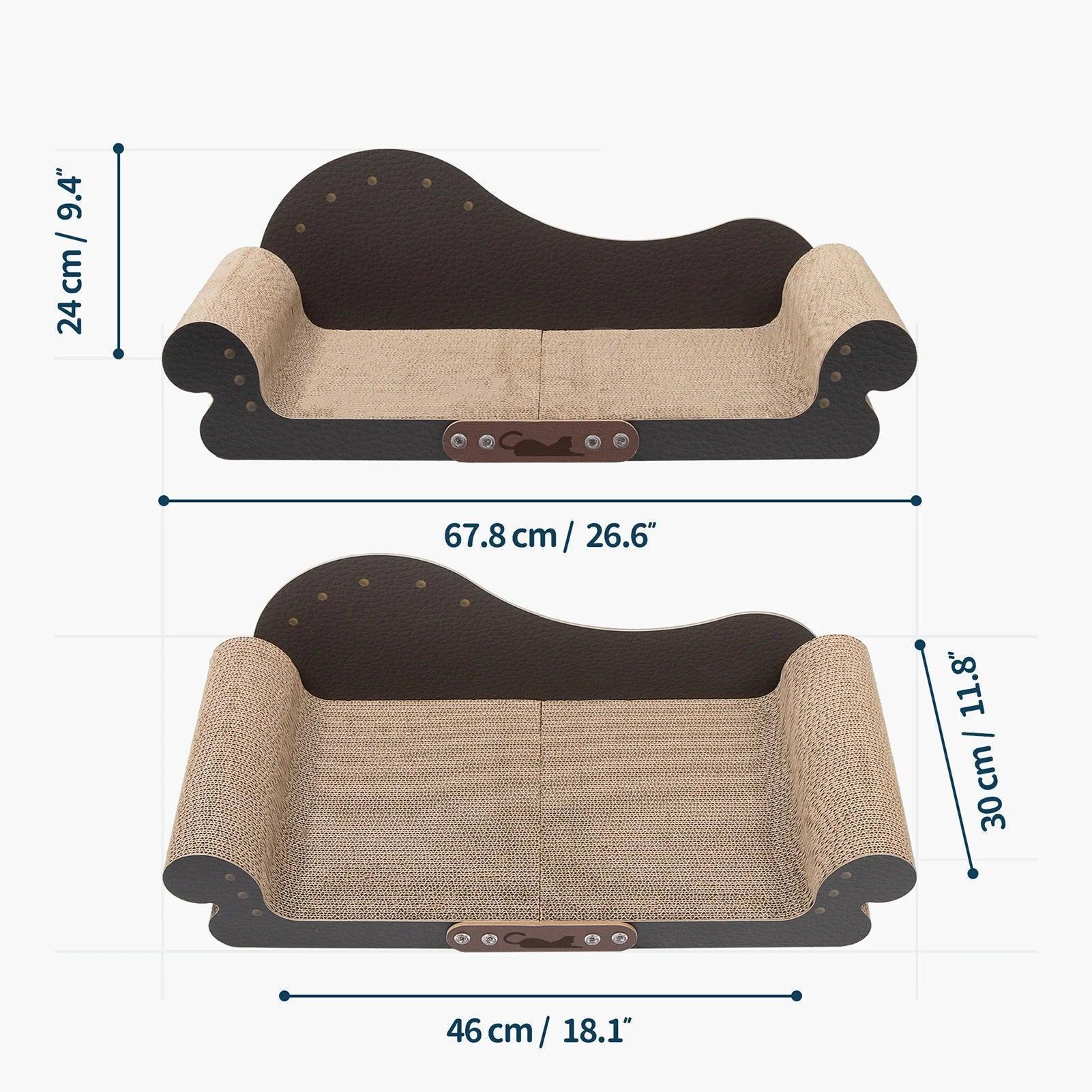 Oversized Cat Scratcher Bed | Lounge Scratch Board & Protector - ClubOn